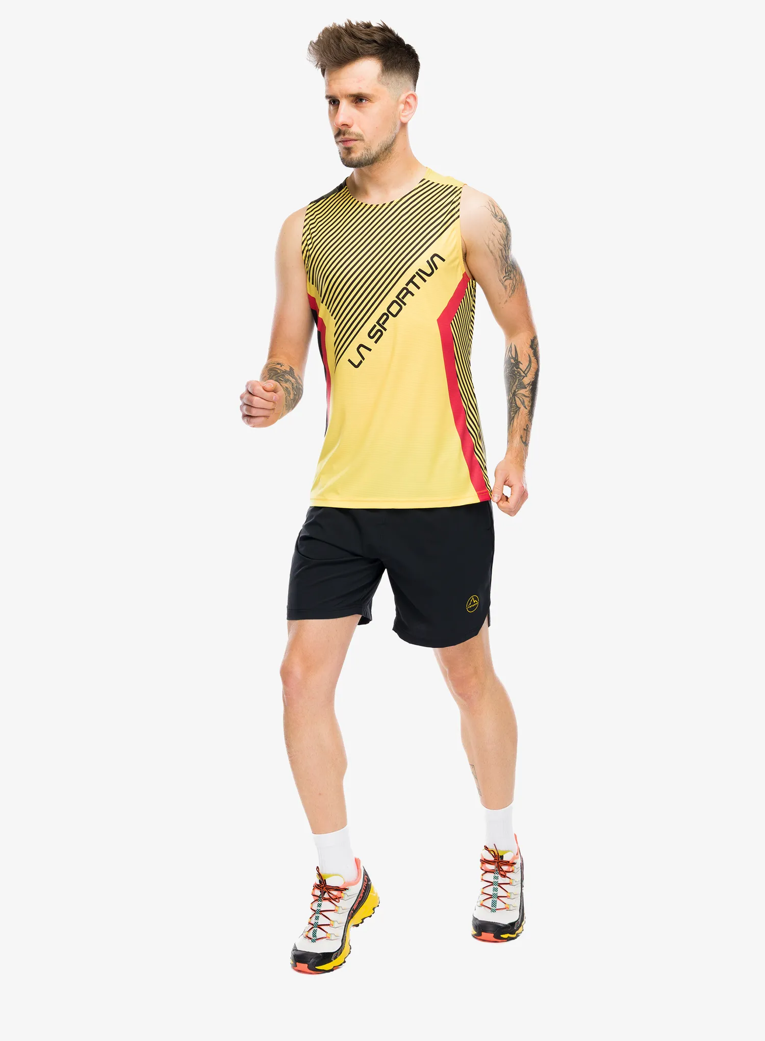 Tekaške kratke hlače La Sportiva Pure 7in Short - black/yellow