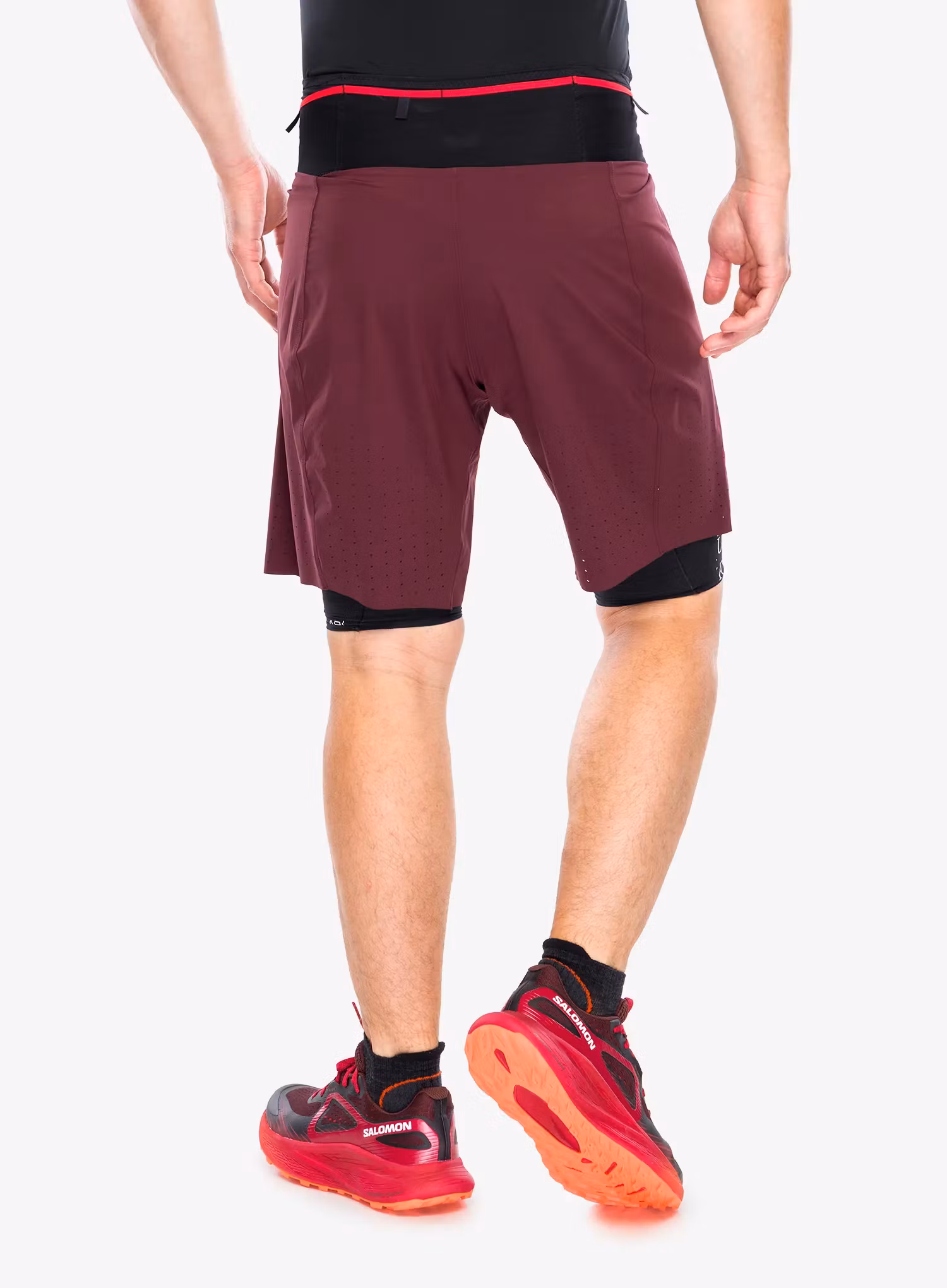 Tekaške kratke hlače Salomon S/Lab Ultra 2in1 Shorts - decadent chocolate