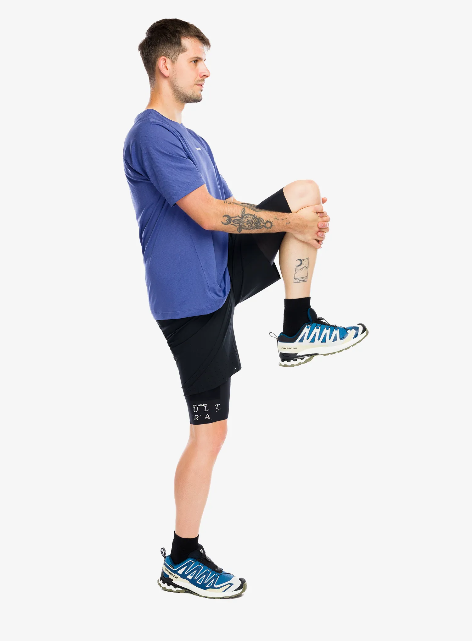 Tekaške kratke hlače Salomon S/Lab Ultra 2in1 Shorts - deep black/black