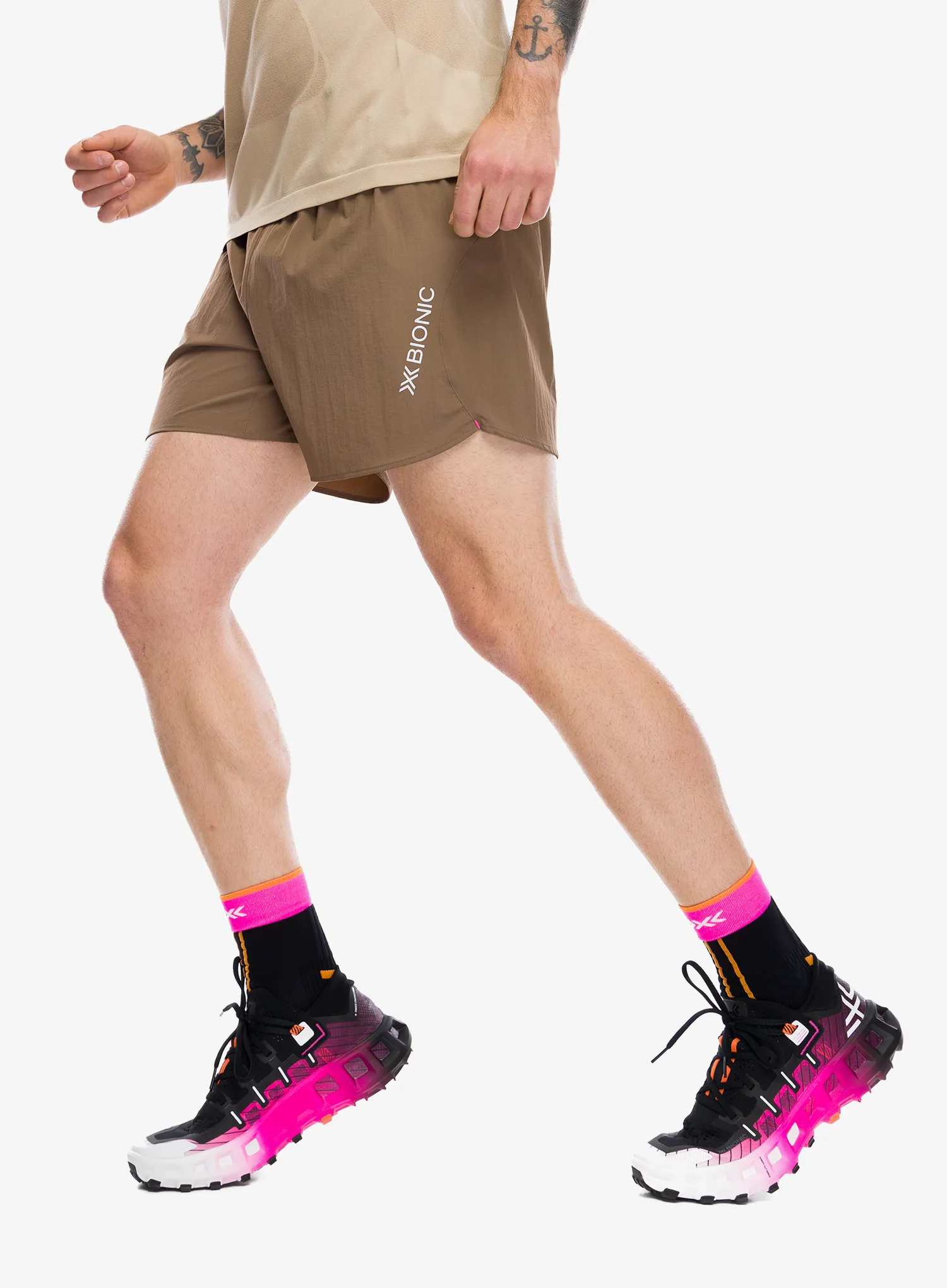 Tekaške kratke hlače X-Bionic Corefusion Run Discover Shorts - dark sand
