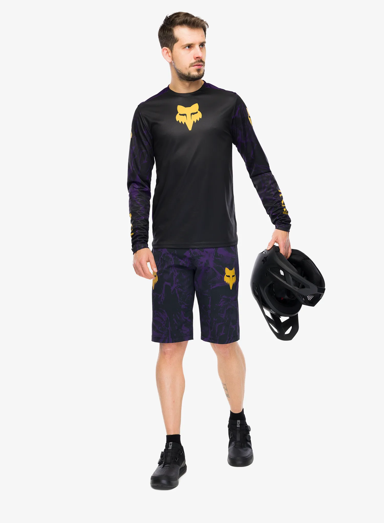 Kratke hlače enduro Fox Ranger Short Image Print - plum