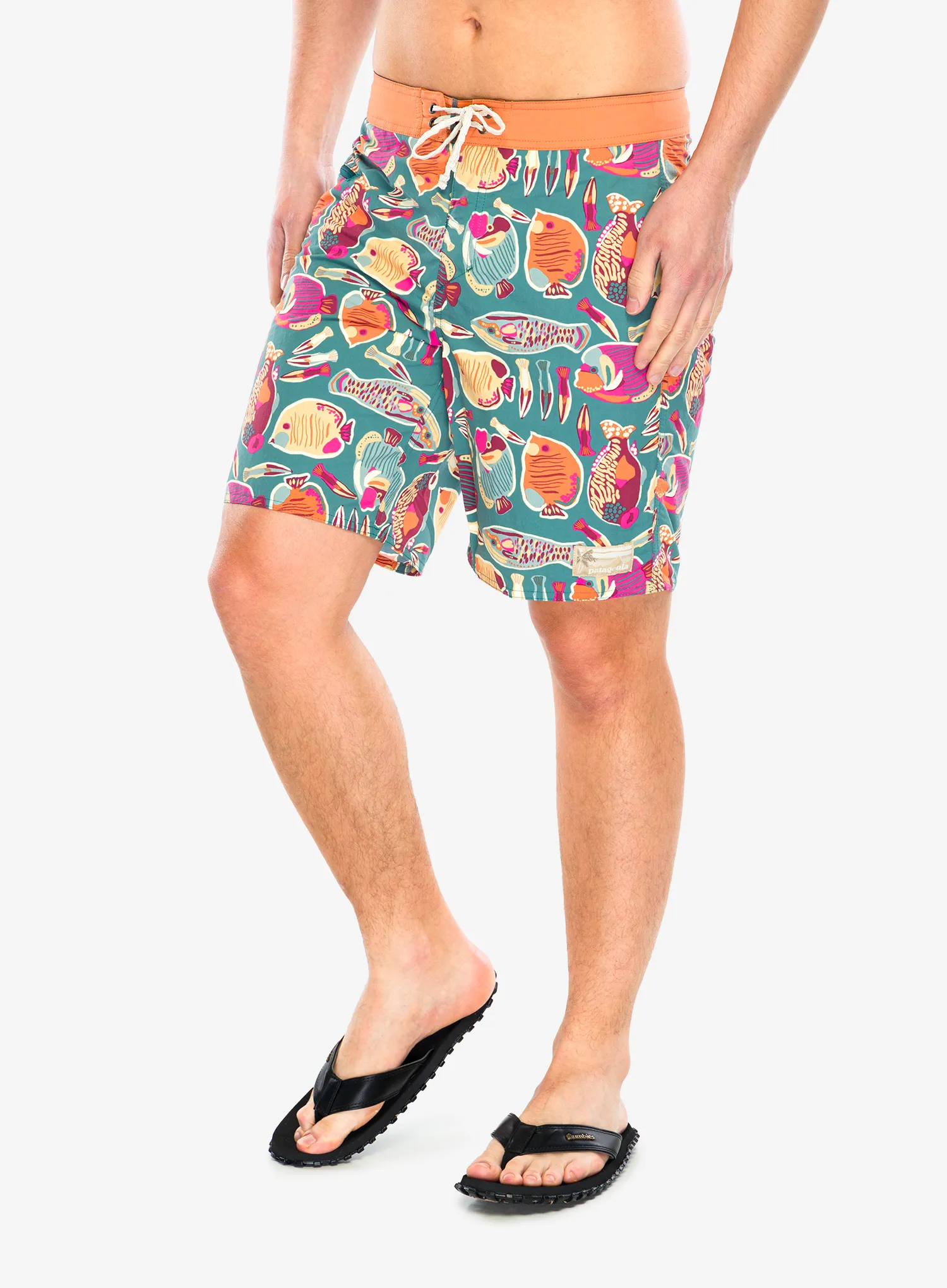 Moške kratke hlače Patagonia Wavefarer Boardshorts 19 in - wrasse/wetland blue