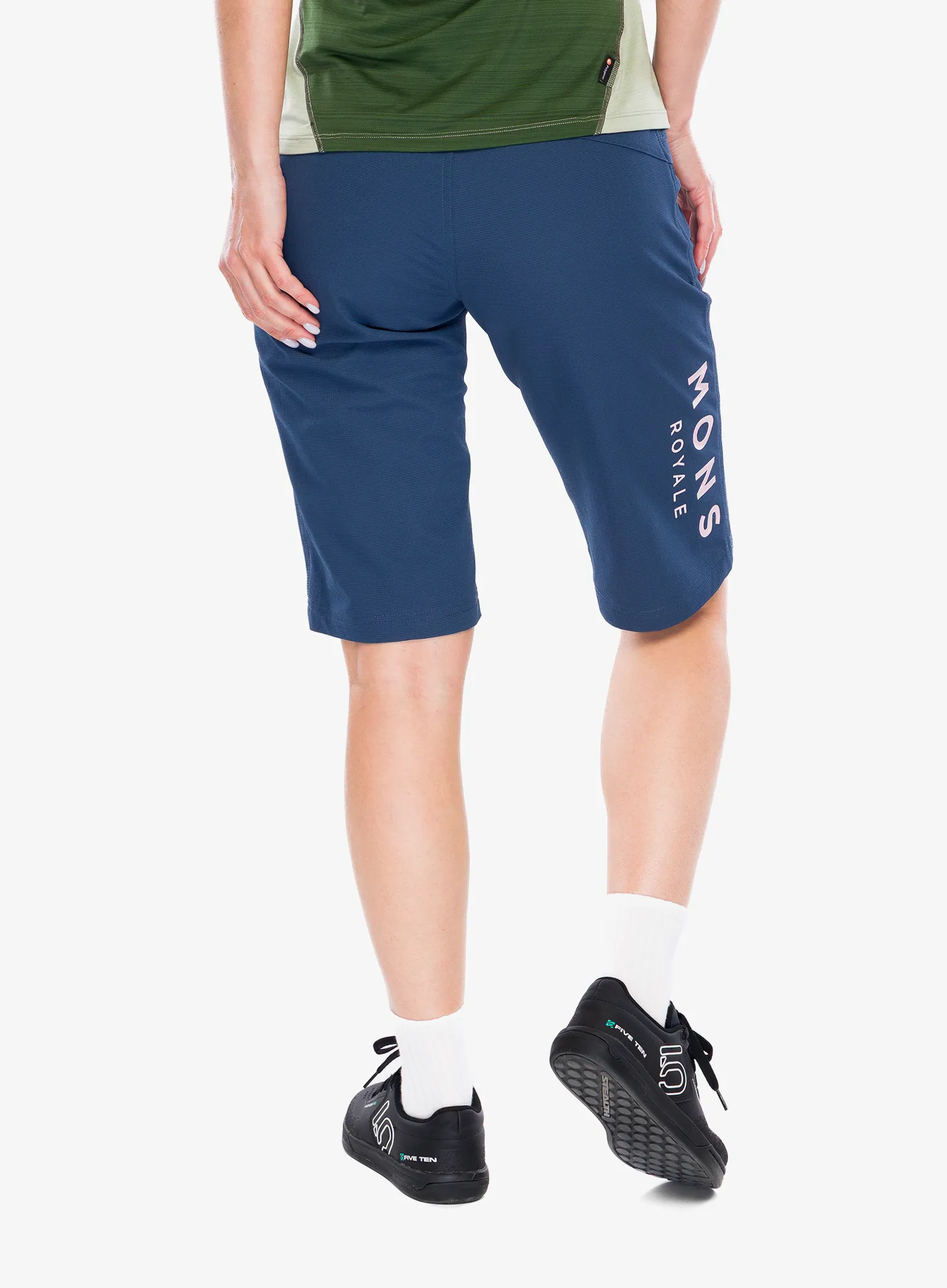 Ženske kolesarske kratke hlače Mons Royale Momentum 2.0 Bike Shorts - dark denim