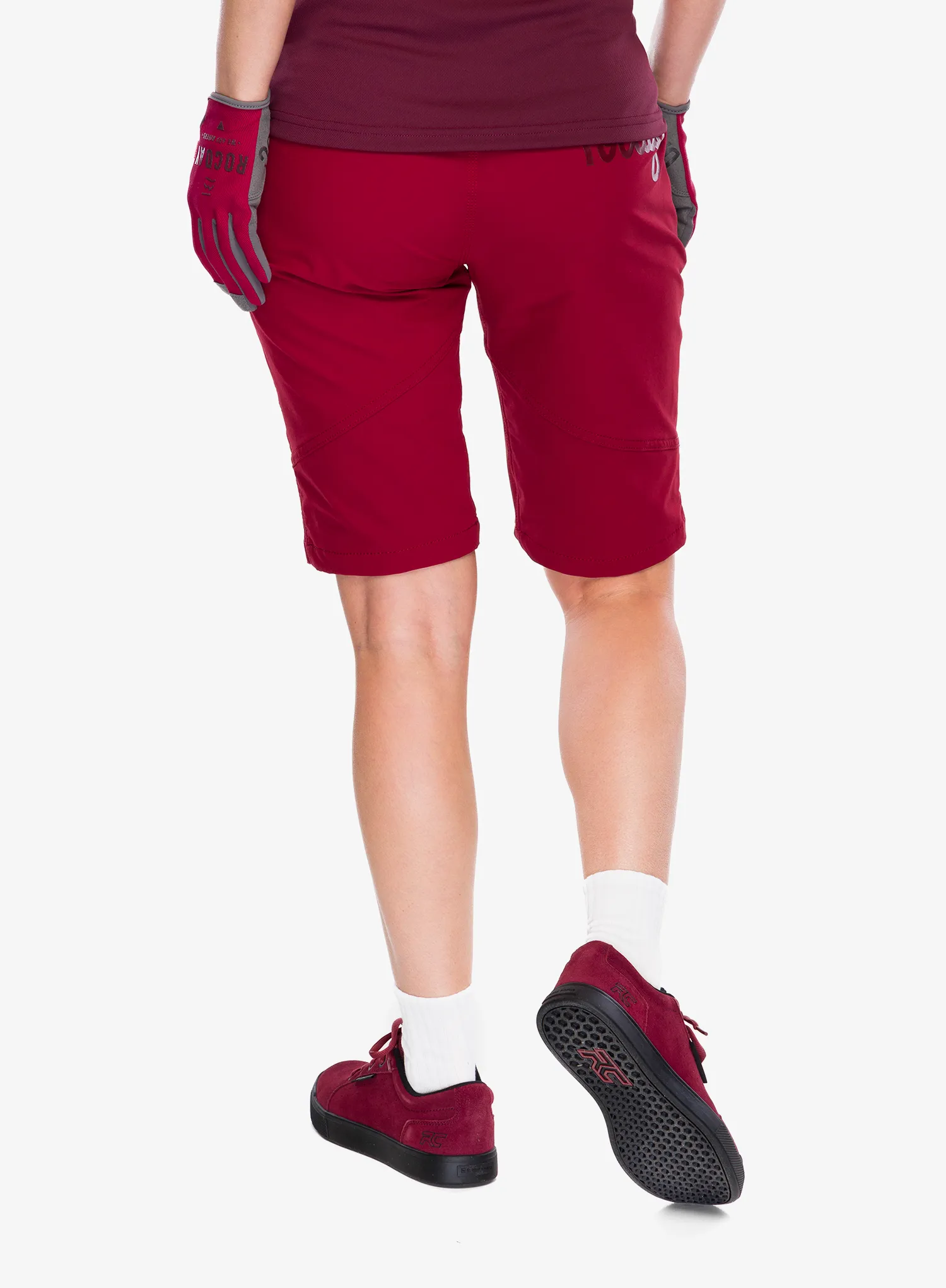 Ženske kolesarske kratke hlače Rocday Roc Lite - dark red