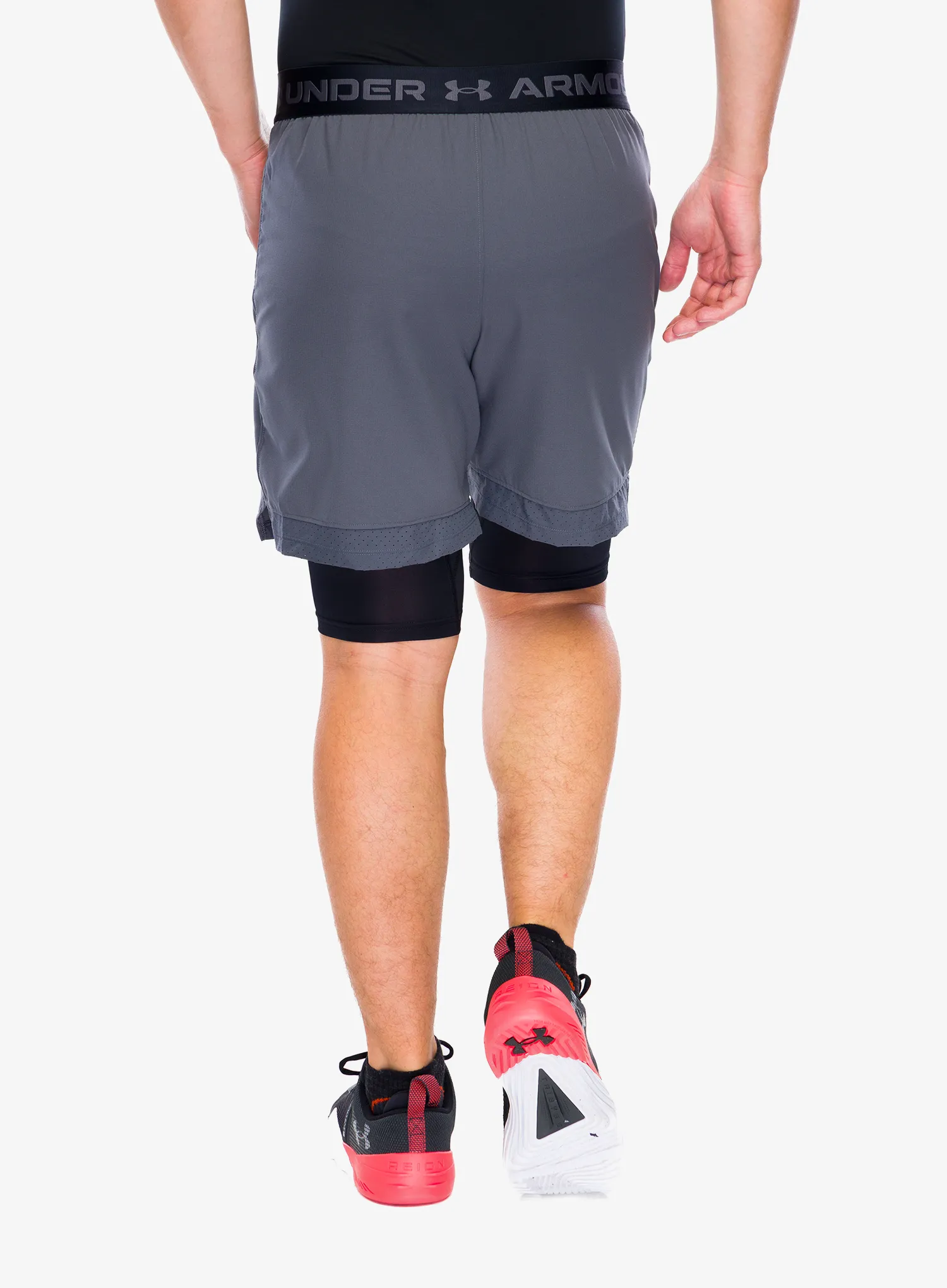 Športne kratke hlače Under Armour UA Vanish Woven 2in1 Sts - castlerock/black/black