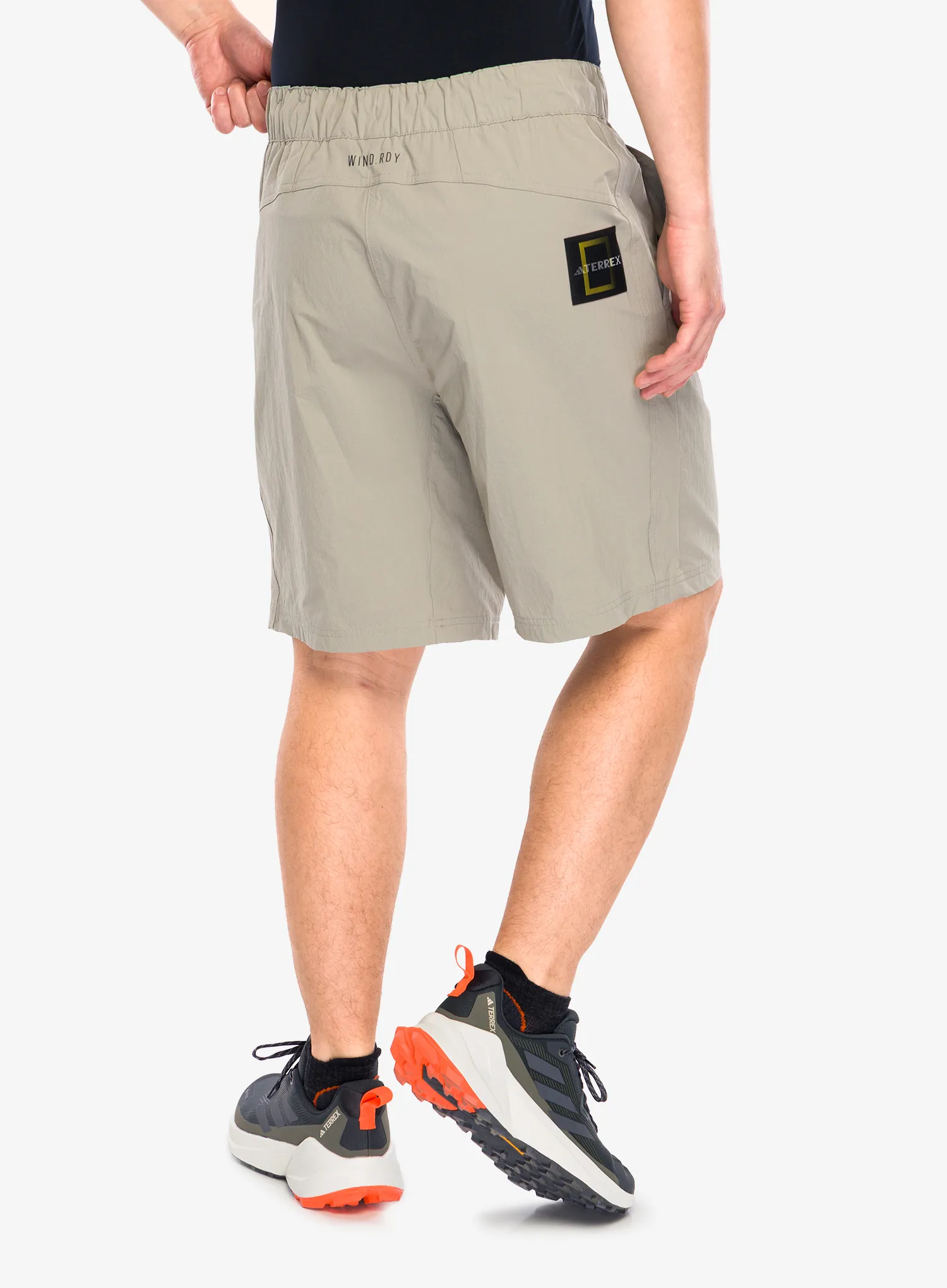 Pohodniške kratke hlače adidas TERREX National Geographic WIND.RDY Shorts - putty beige