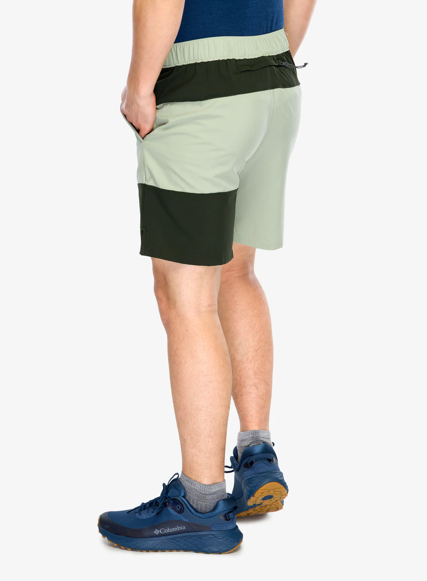 Pohodniške kratke hlače Columbia Hike Color Block Short - safari/greenscape