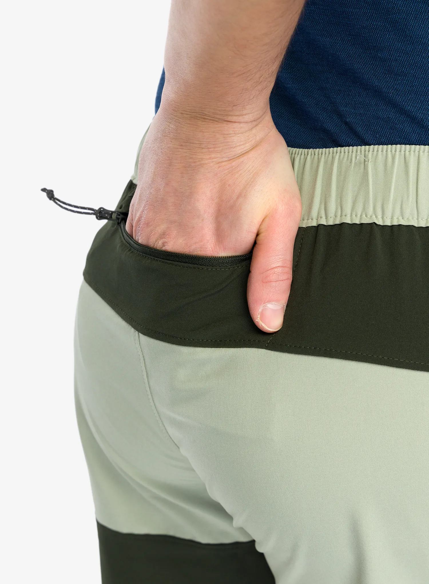 Pohodniške kratke hlače Columbia Hike Color Block Short - safari/greenscape