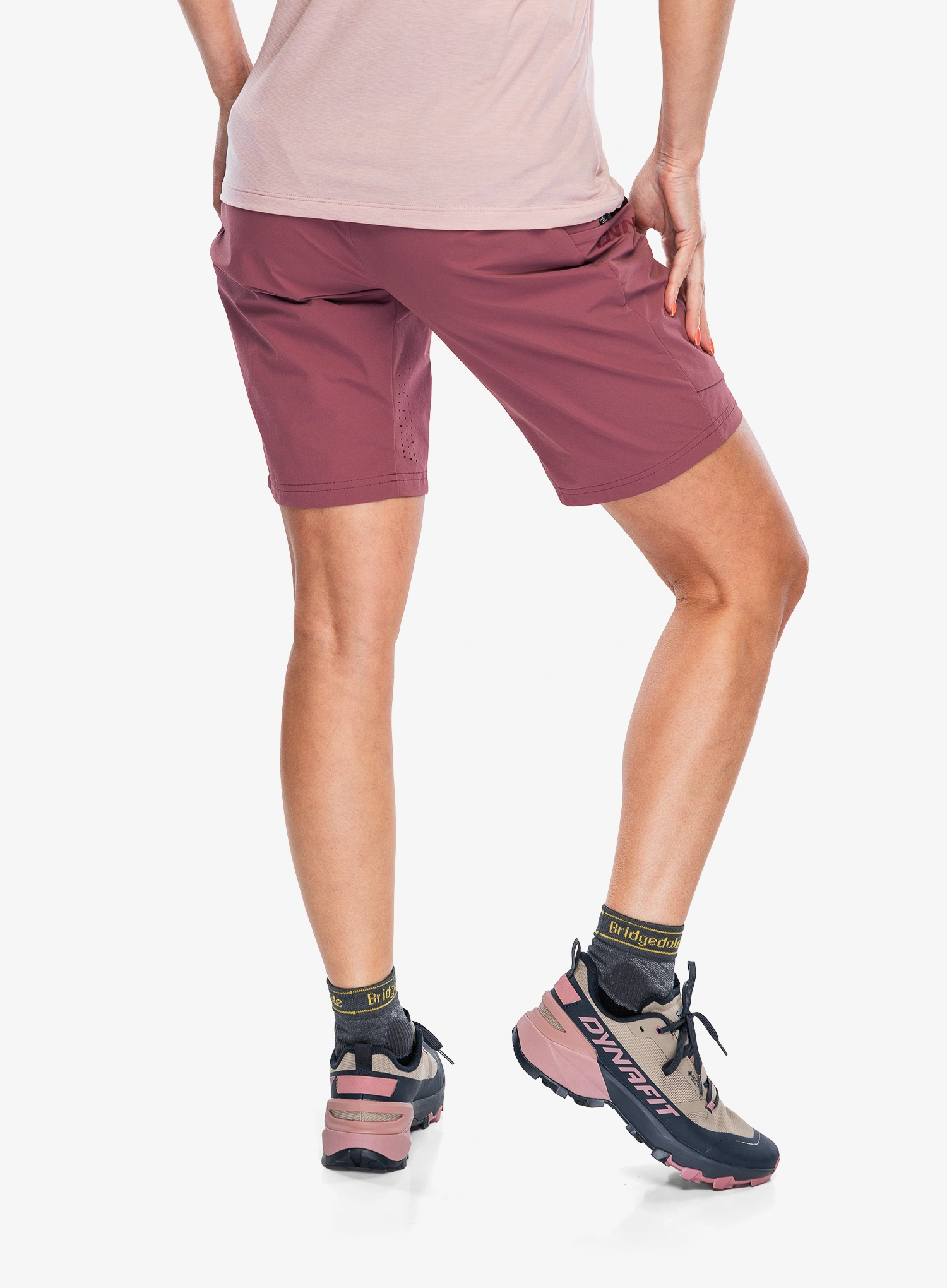 Ženske pohodniške kratke hlače Dynafit Transalper DST Shorts - dark rose