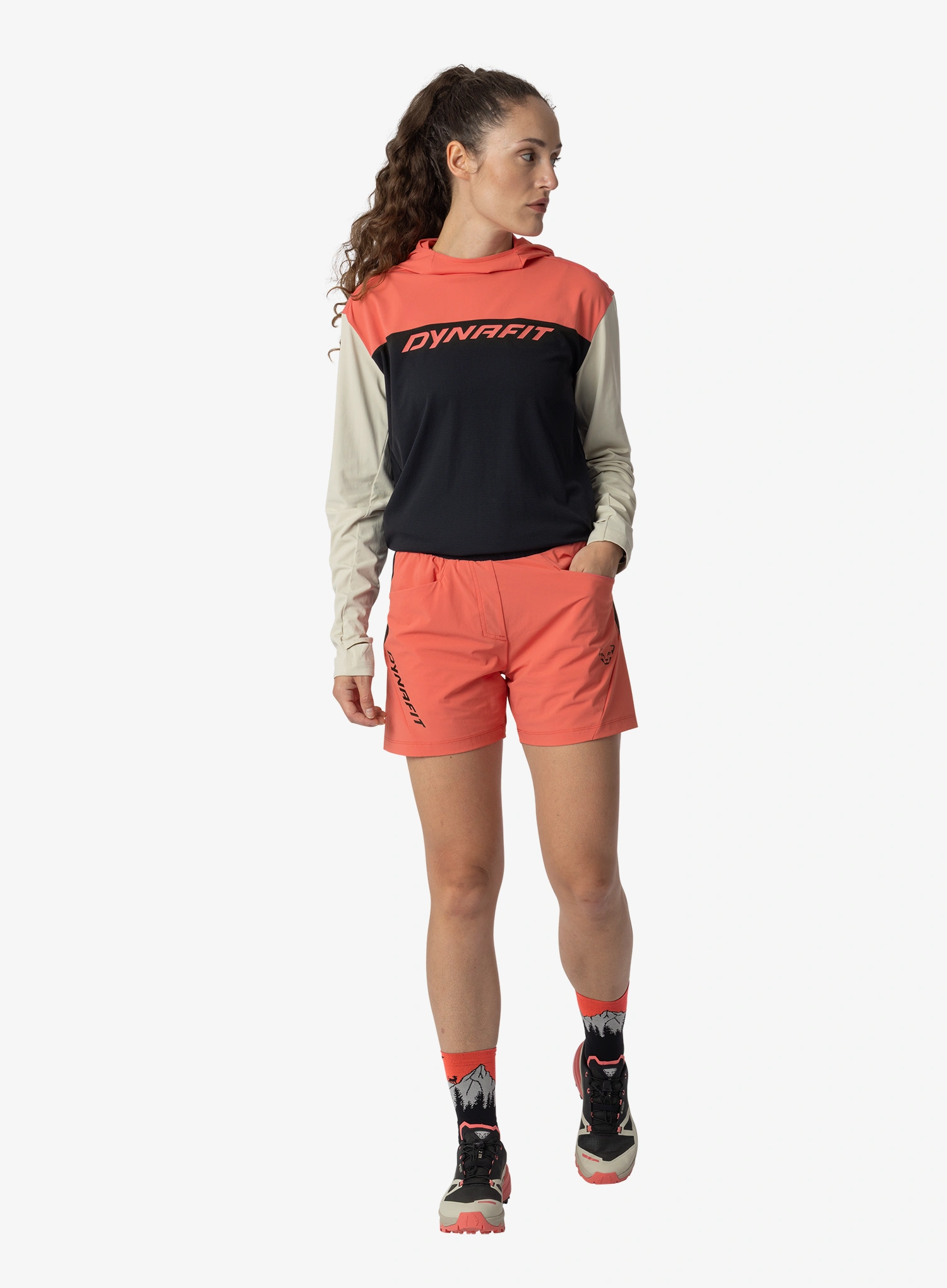 Ženske pohodniške kratke hlače Dynafit Traverse Hybrid Shorts - cabana