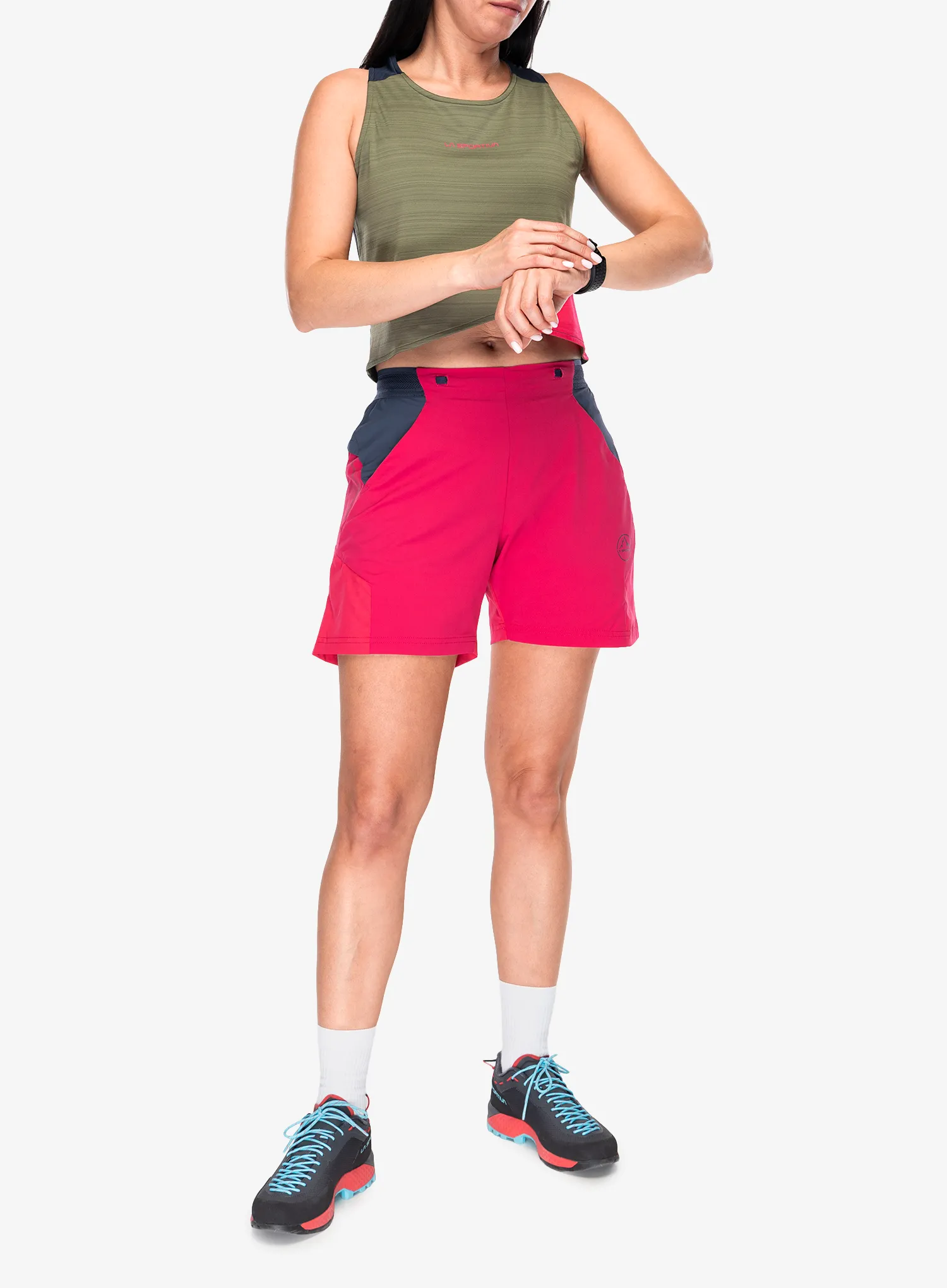 Ženske pohodniške kratke hlače La Sportiva Trail Guard Shorts - azalea/night sky