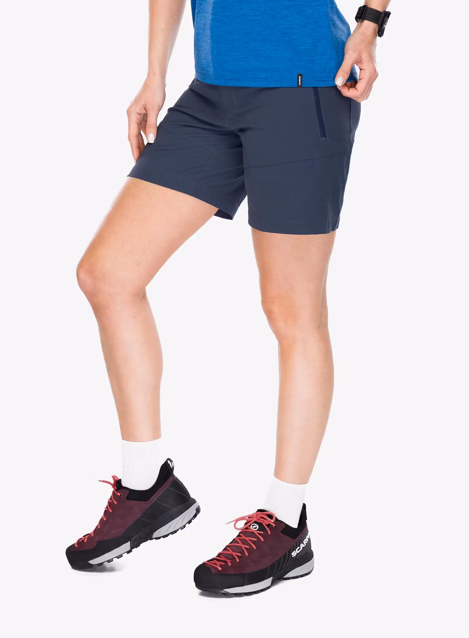 Ženske pohodniške kratke hlače Patagonia Terravia Trail Shorts 6 in - smolder blue
