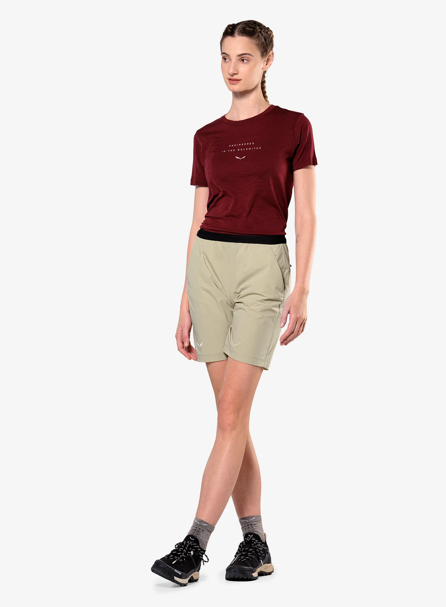 Ženske pohodniške kratke hlače Salewa Puez 4 Shorts - quicksand