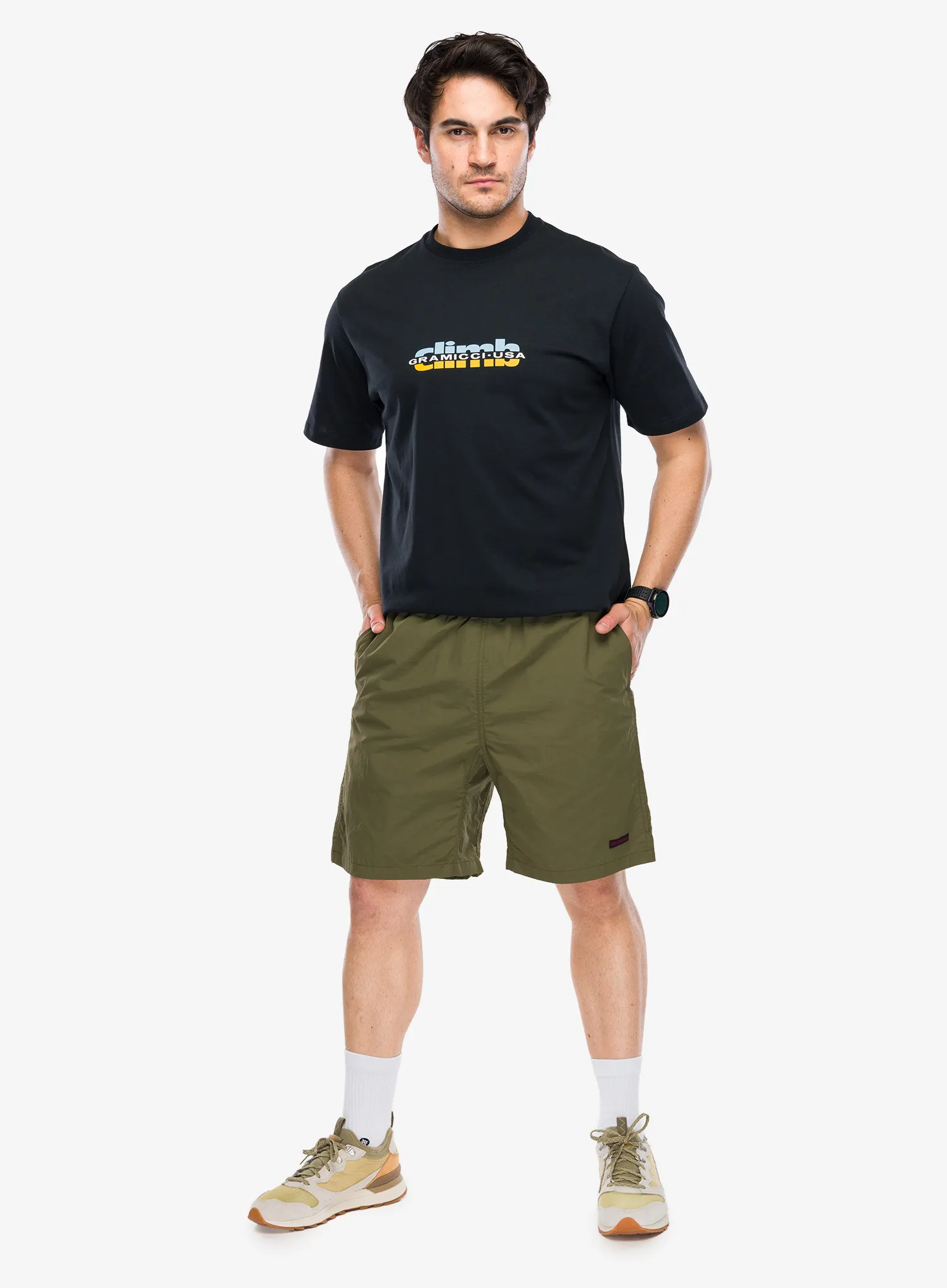 Pohodniške kratke hlače Gramicci Nylon Packable G-Short - olive