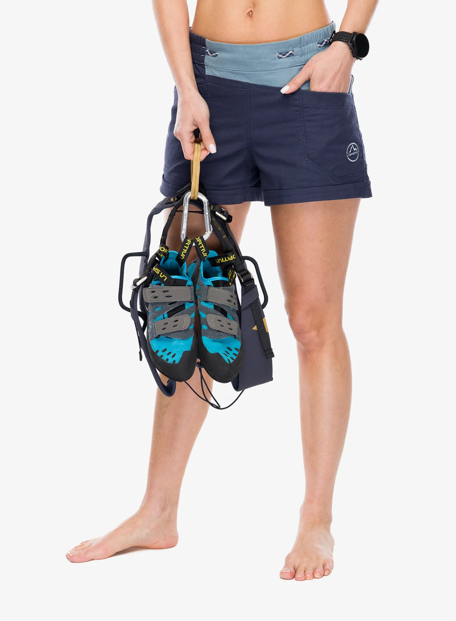 Ženske plezalne kratke hlače La Sportiva Bolt Short - night sky/limestone