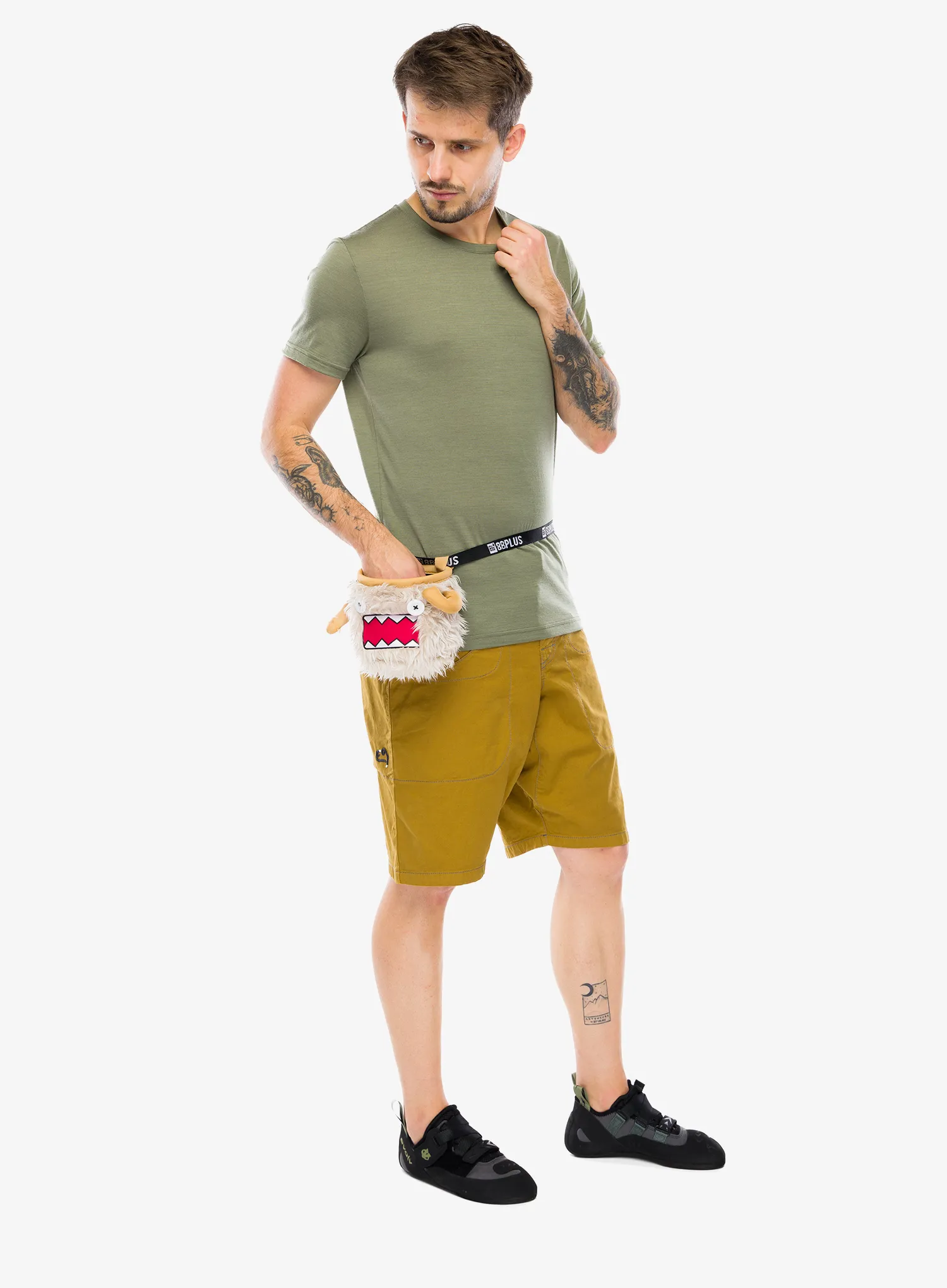 Plezalne kratke hlače E9 Rondo Belt Short - caramel