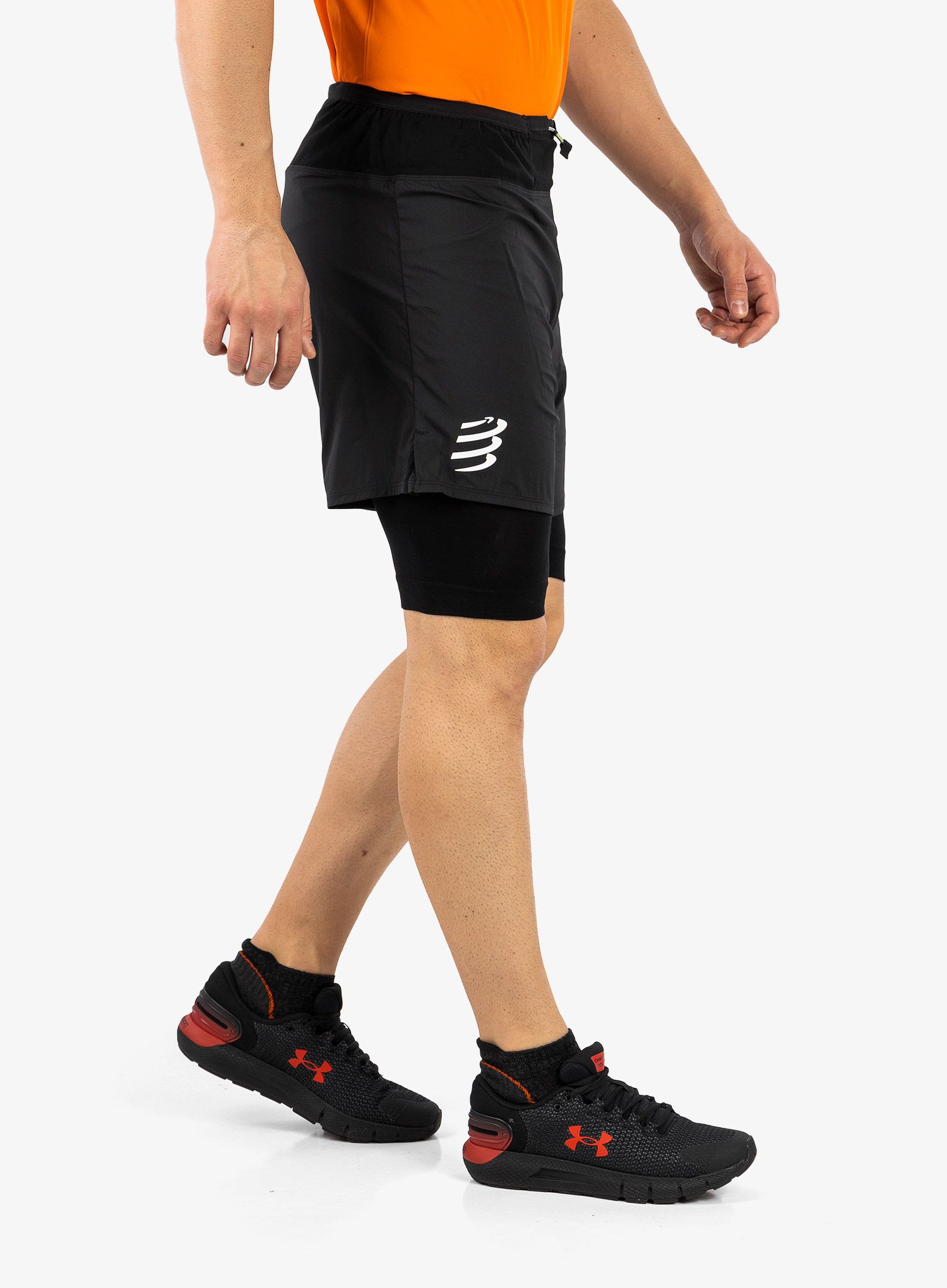 Kratke hlače Compressport Trail 2-in-1 Short - black