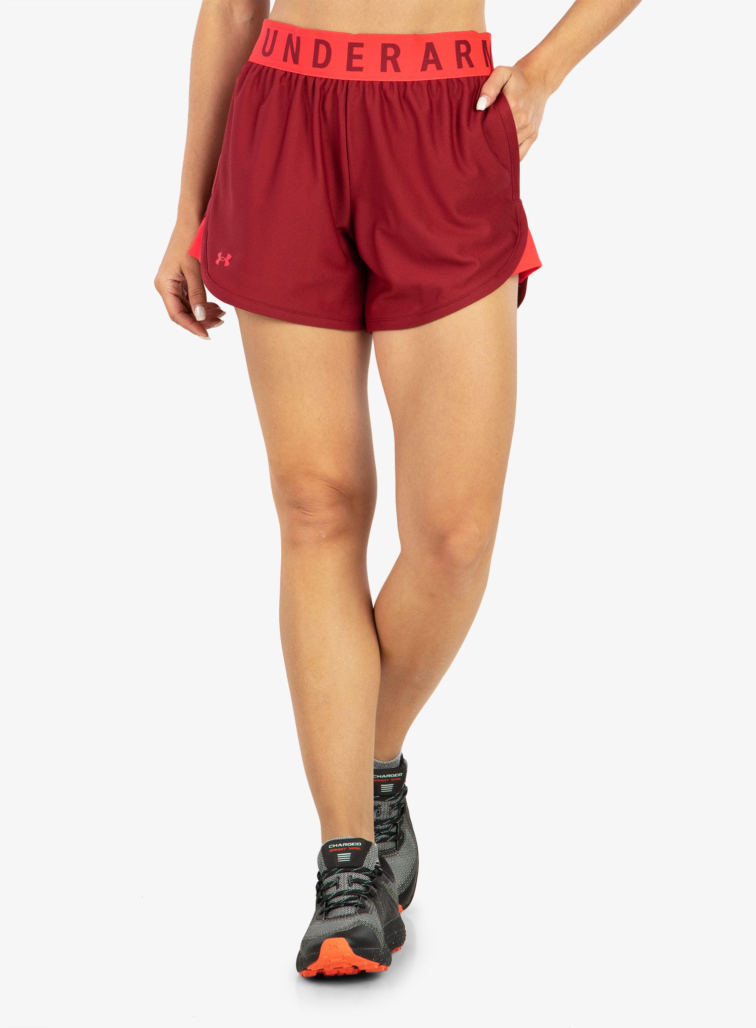 Ženske kratke hlače Under Armour Play Up 5in Shorts - blk rose/penta pink/penta pink