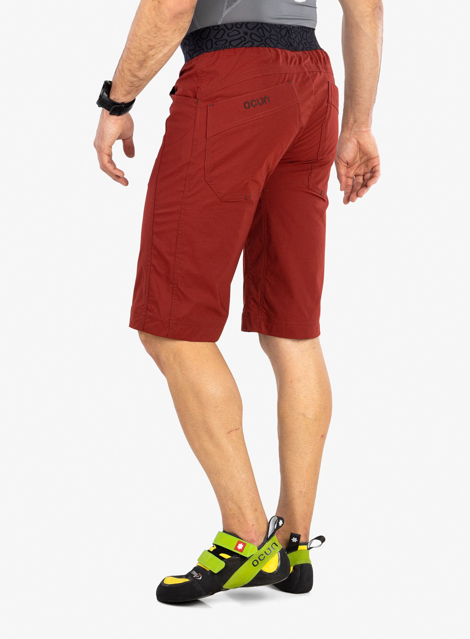Plezalne kratke hlače Ocun Mania Shorts - wine merlot