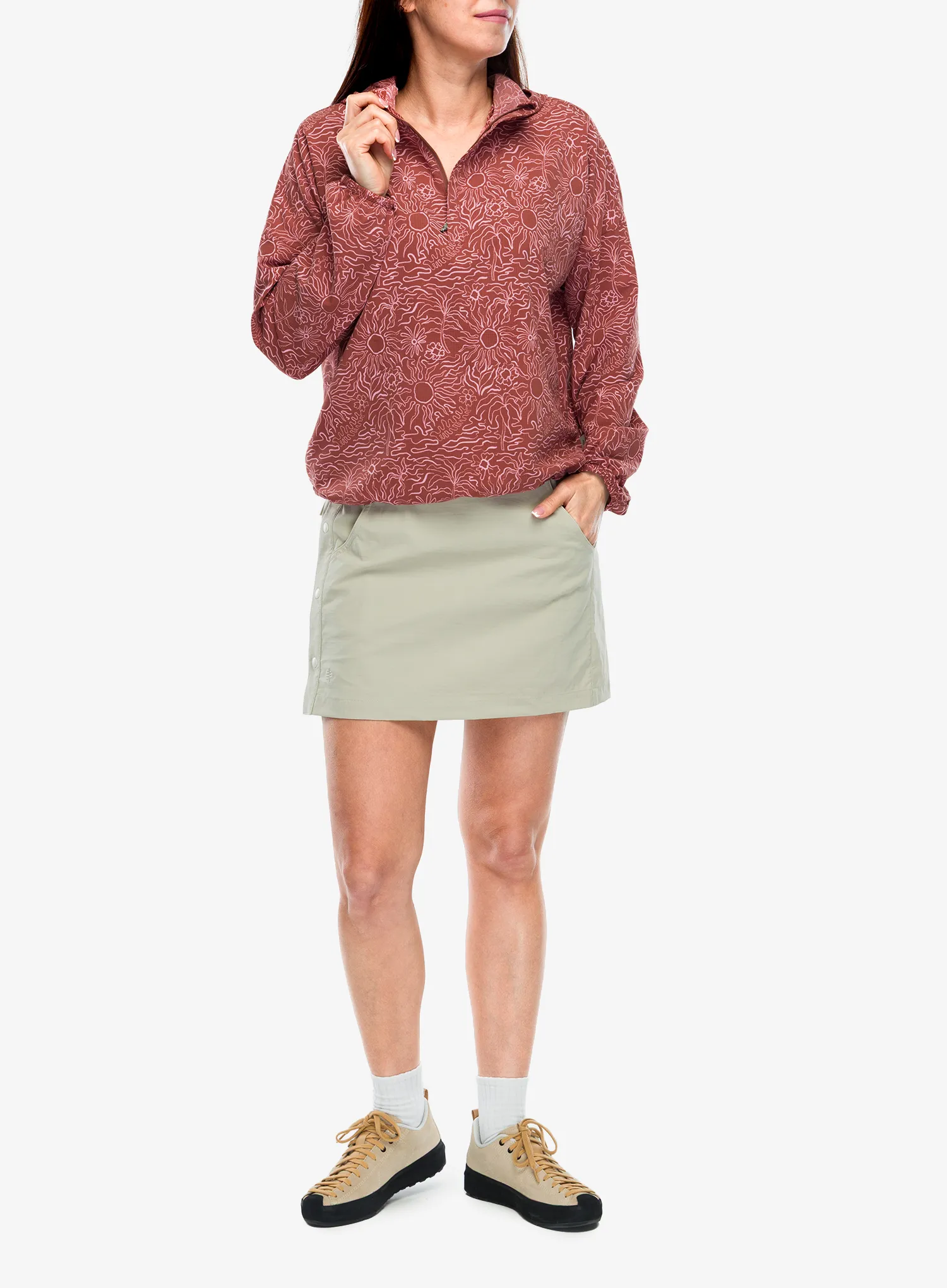 Pohodniško krilo Royal Robbins Wilder Skort - lt khaki