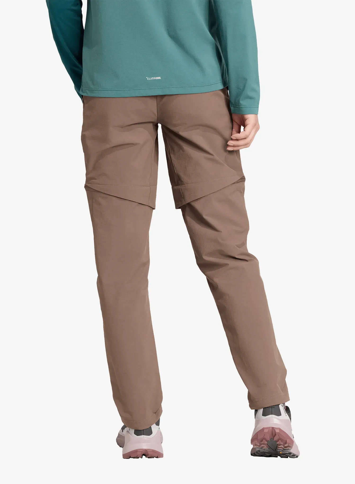 Ženske hlače adidas TERREX Multi Zip-Off Joggers - earth strata