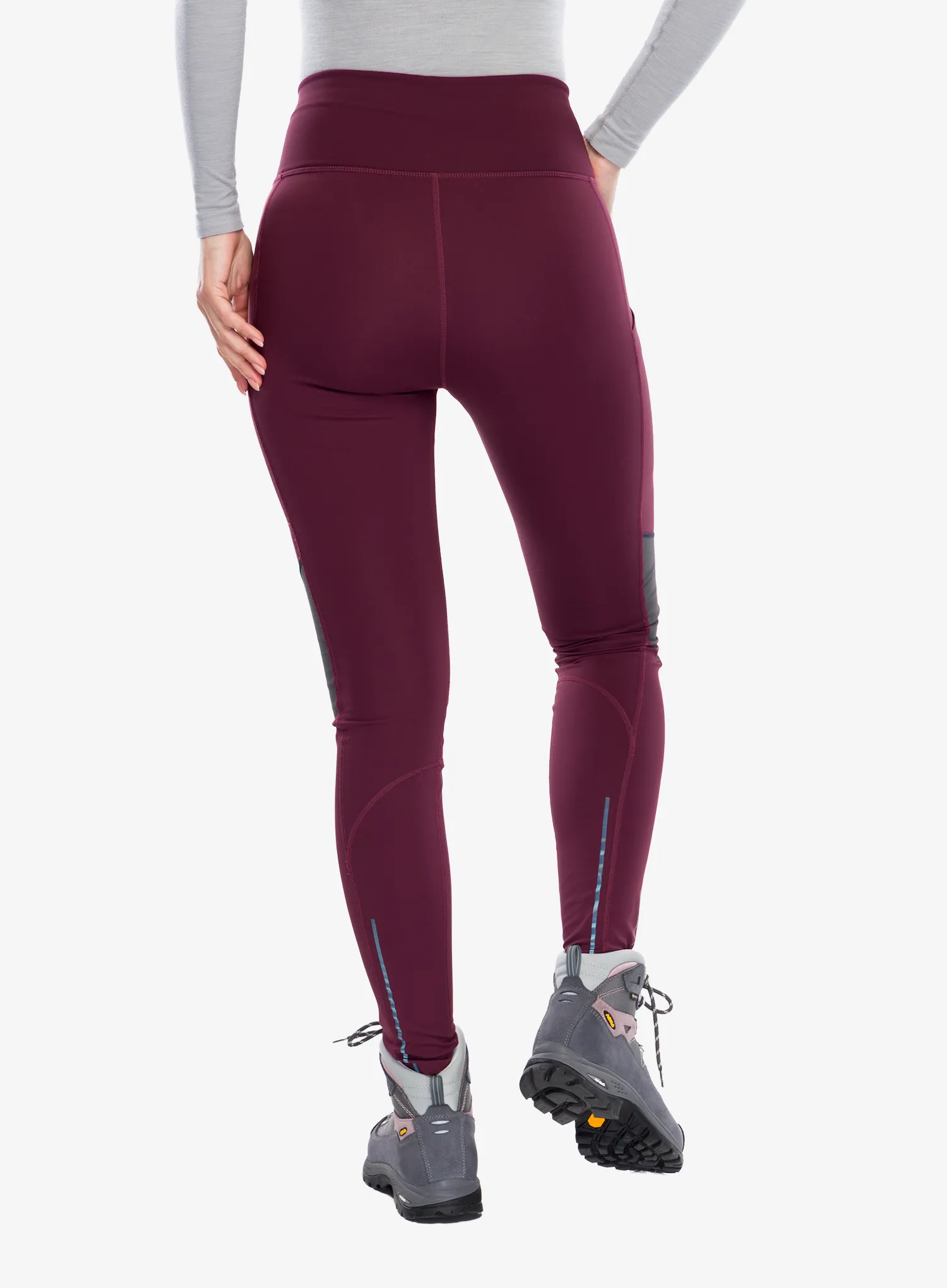 Ženske hlače Fjallraven Abisko Värm Trekking Tights - port-iron grey