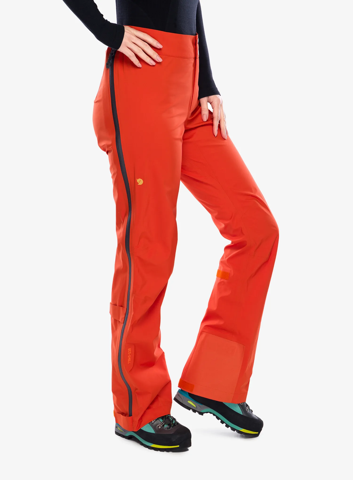 Ženske hlače Fjallraven Bergtagen Lite Eco-Shell Trs  - hokkaido orange