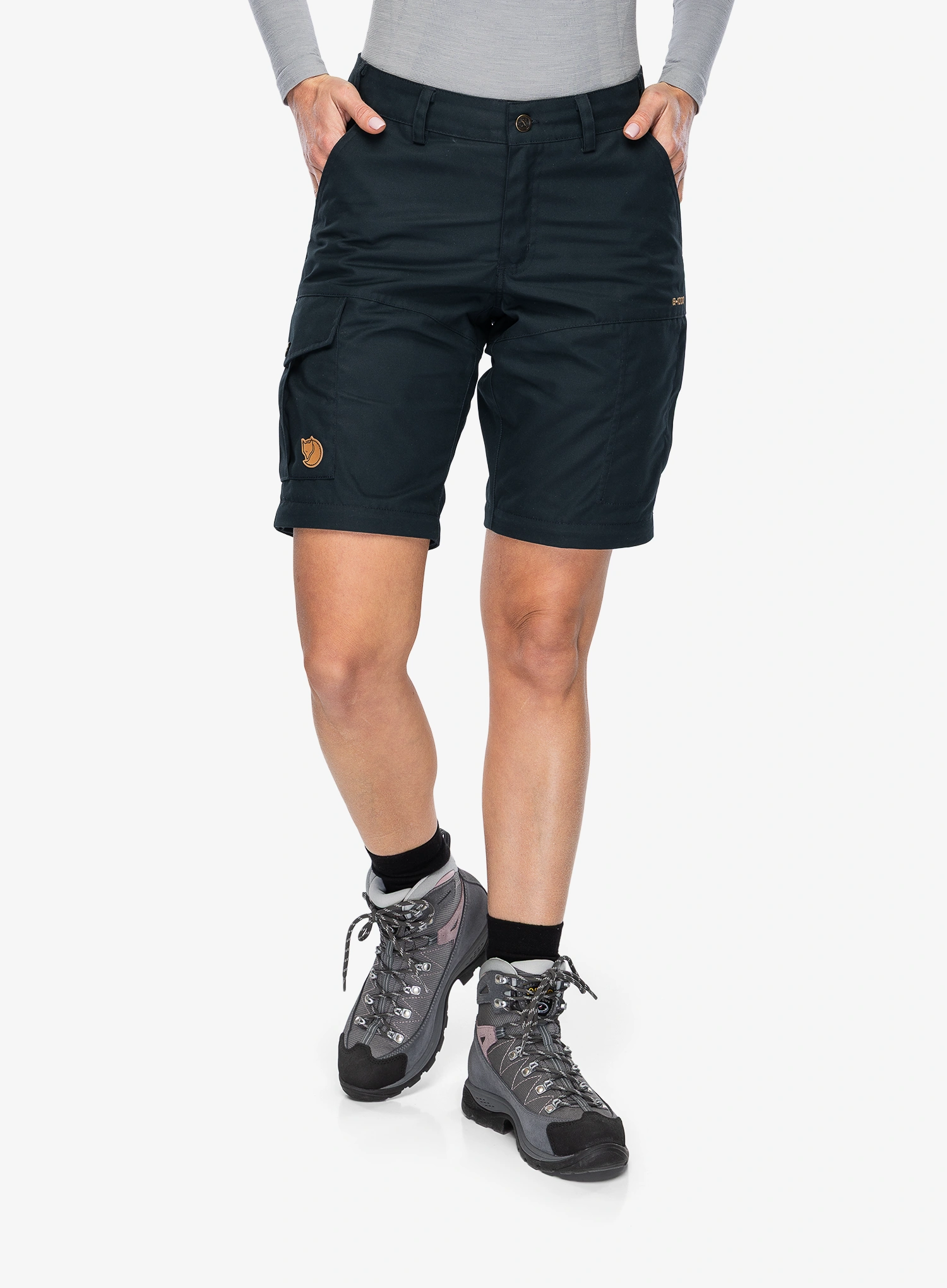 Ženske hlače Fjallraven Karla Pro Zip-off Trousers - dark navy