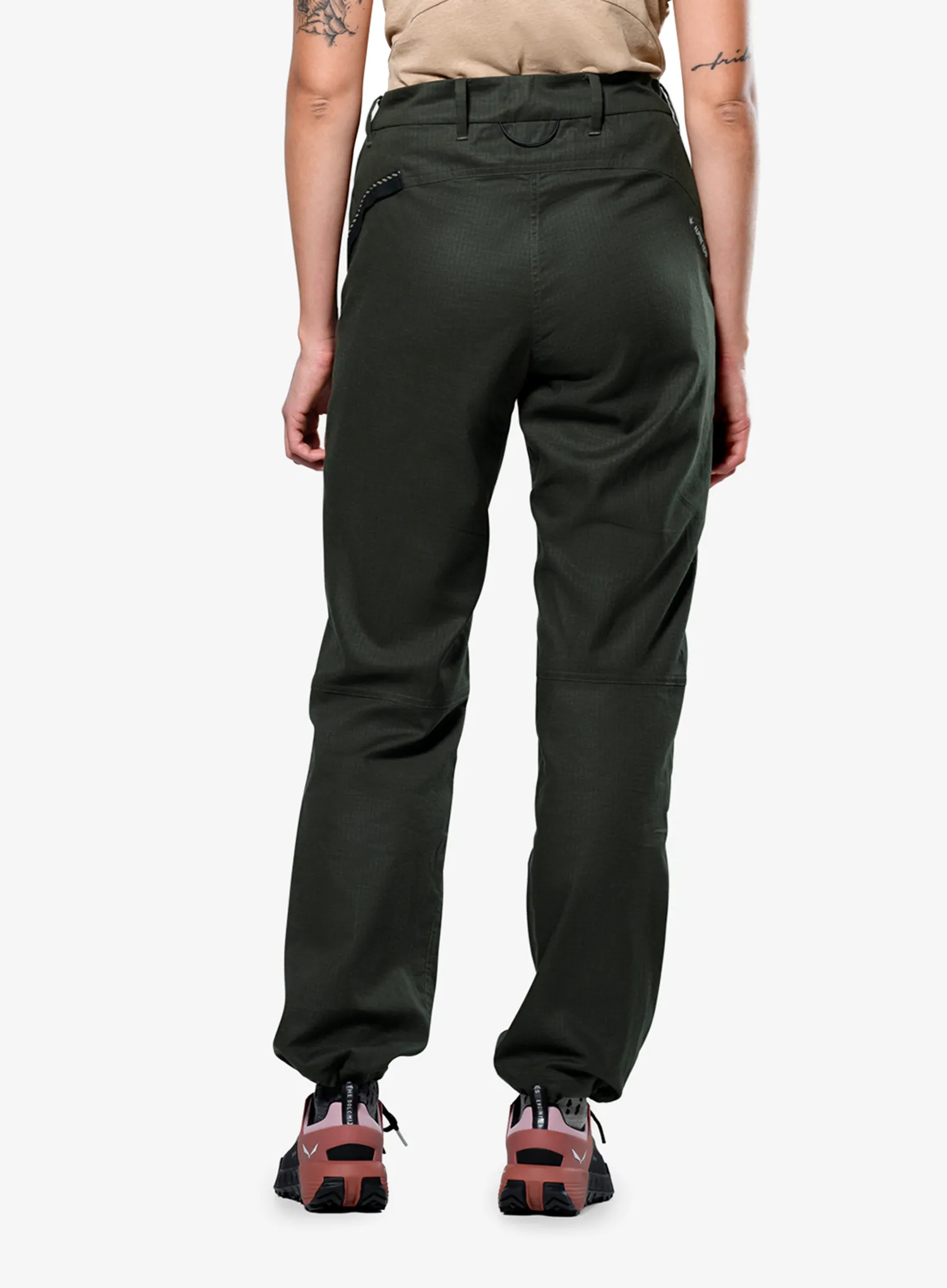 Ženske hlače Salewa Agner Hemp Ripstop Pants - dark olive