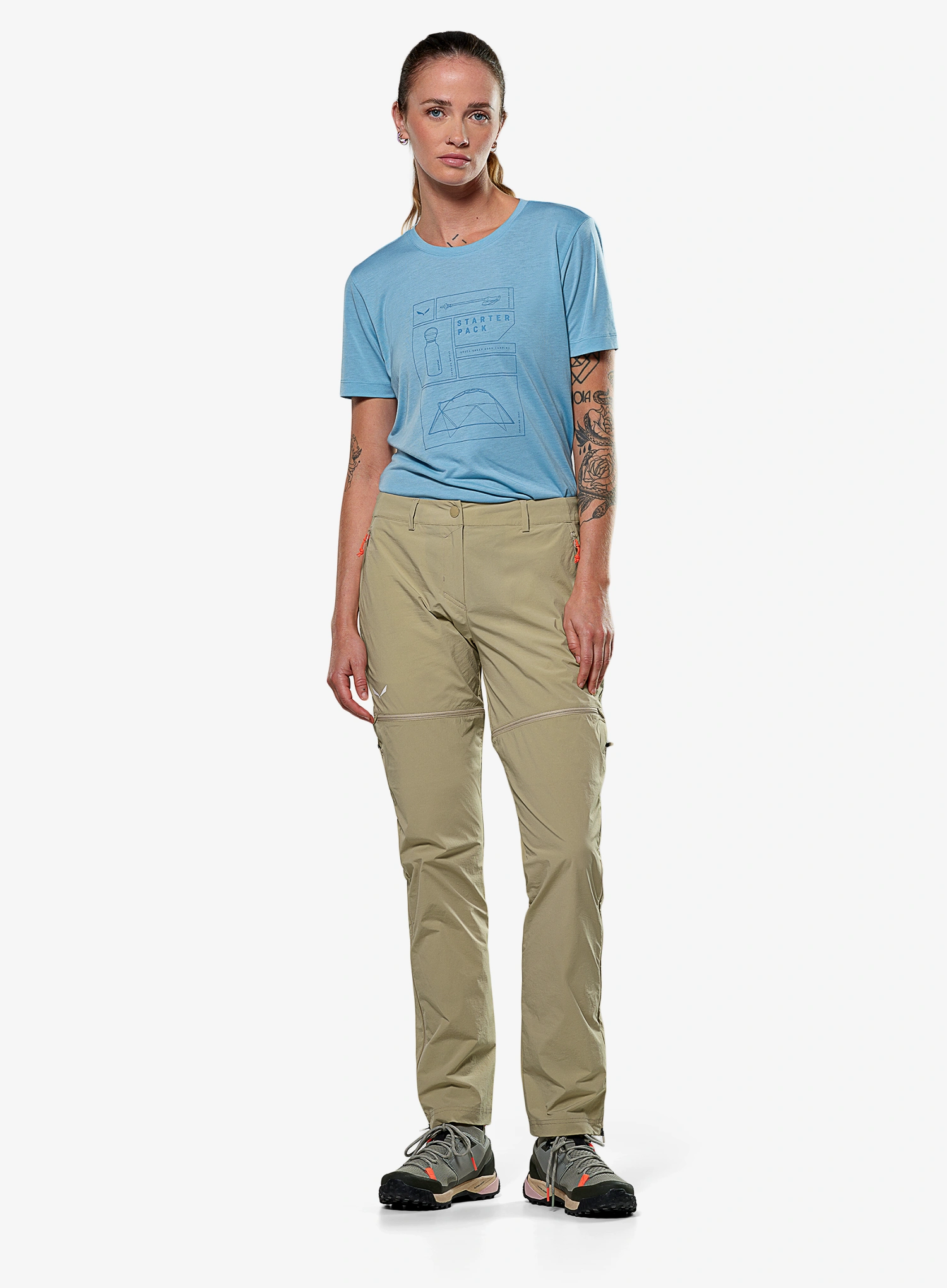 Ženske hlače Salewa Puez Talvena DST 2/1 Pant - quicksand