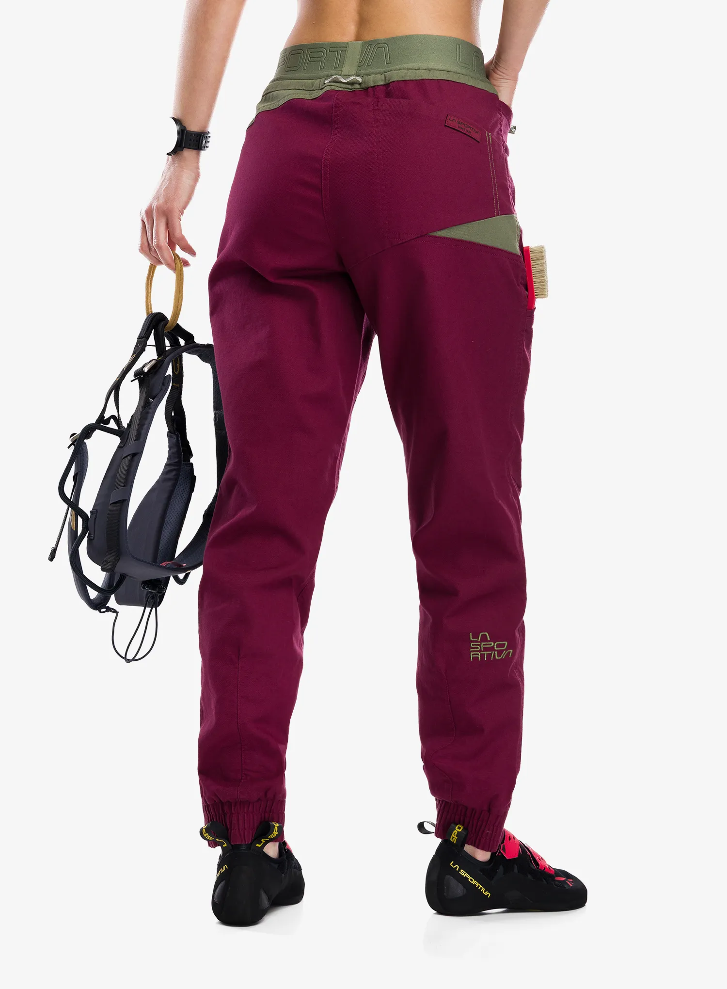 Ženske plezalne hlače La Sportiva Bolt Pant - redwood/cypress