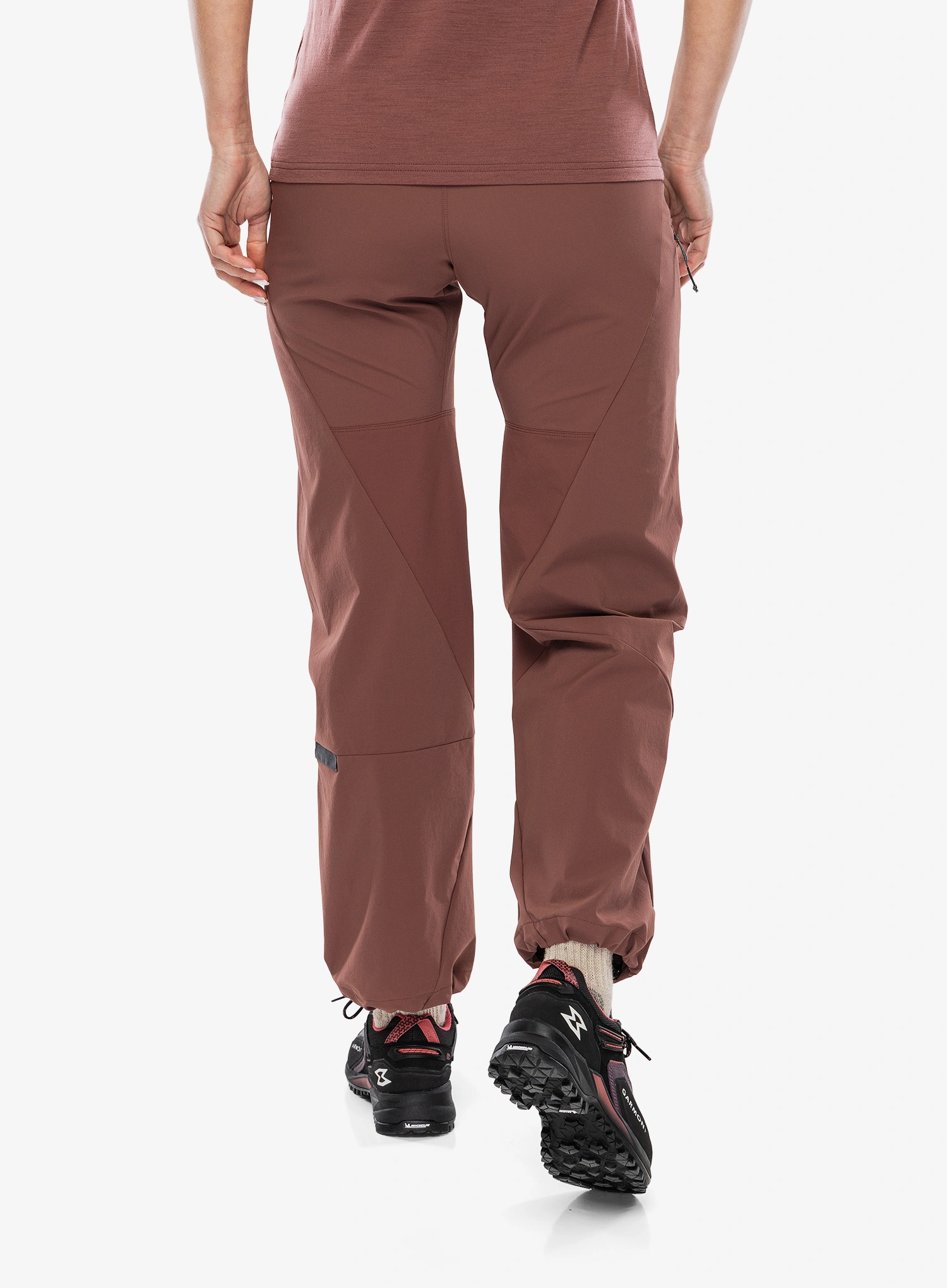 Ženske plezalne hlače Ortovox Trad Light Pants - chestnut