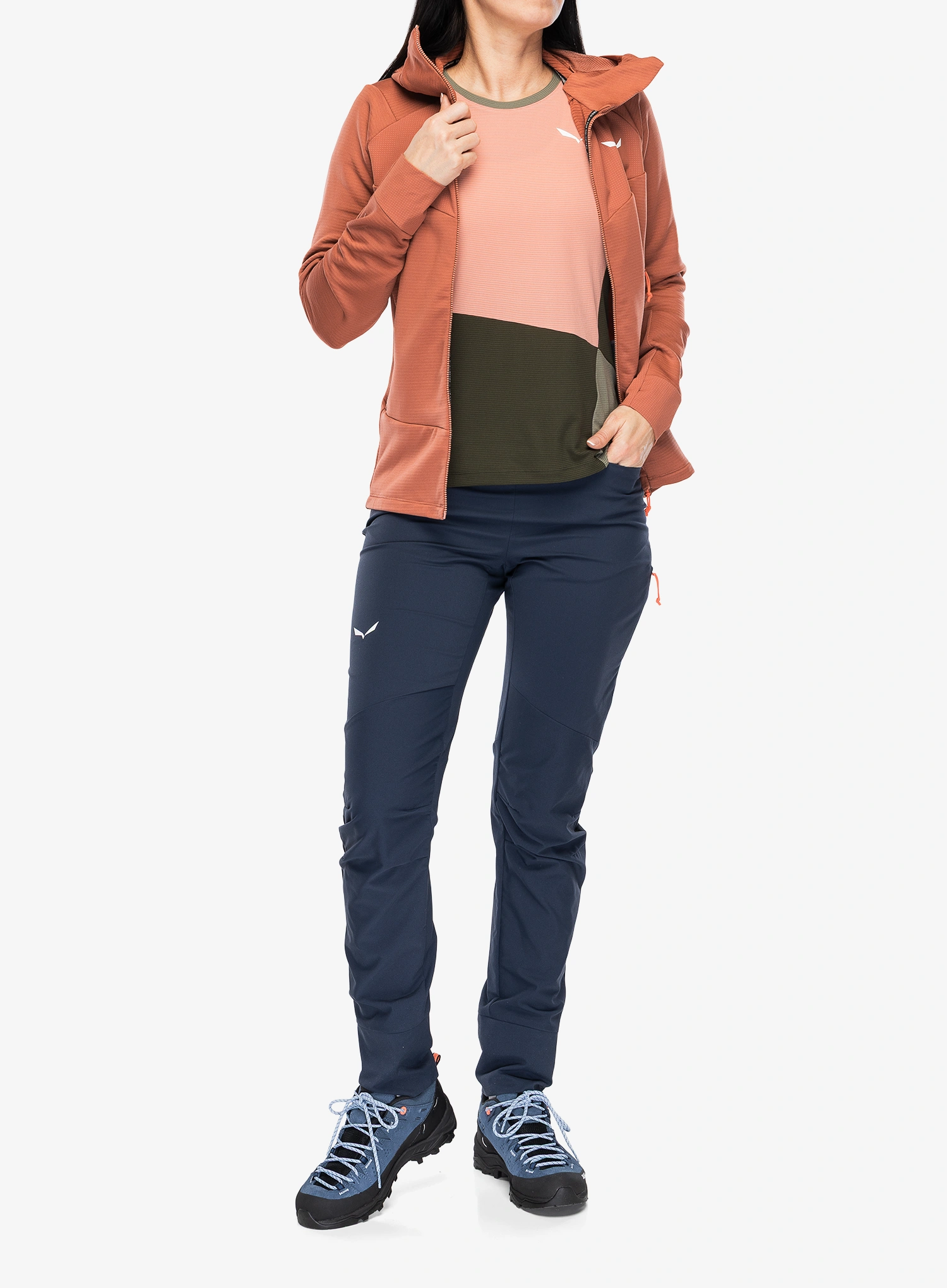 Ženske plezalne hlače Salewa Agner Light 2 Dst Pants - navy blazer