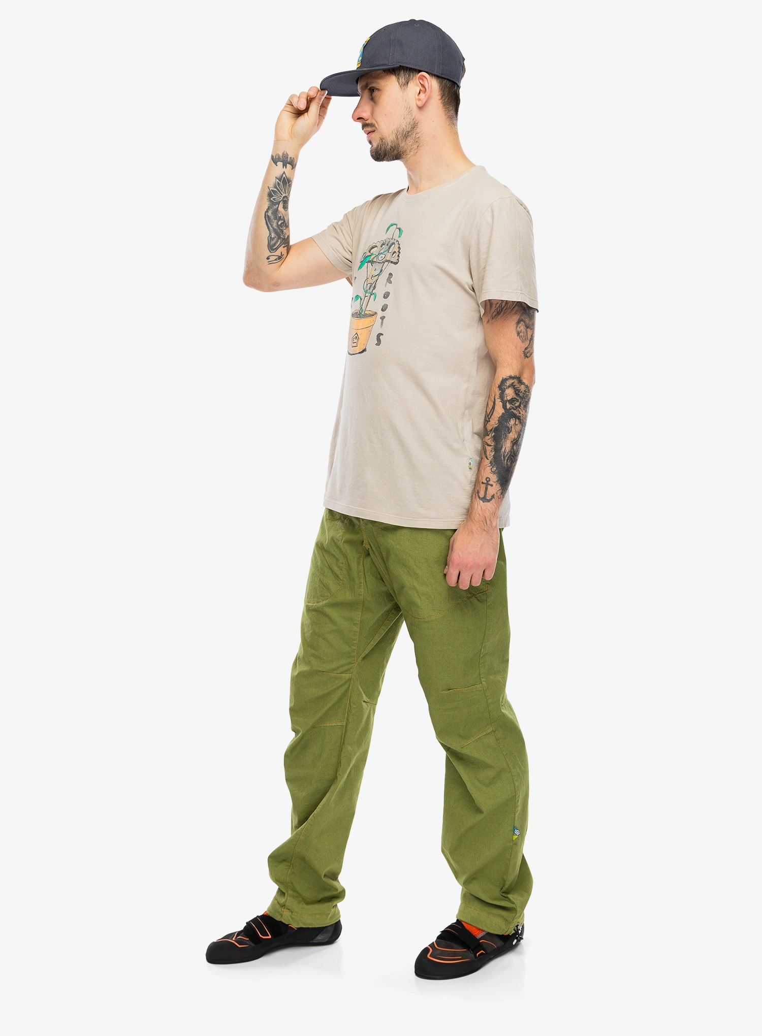Hlače za plezanje E9 Rondo Flax2 - rosemary