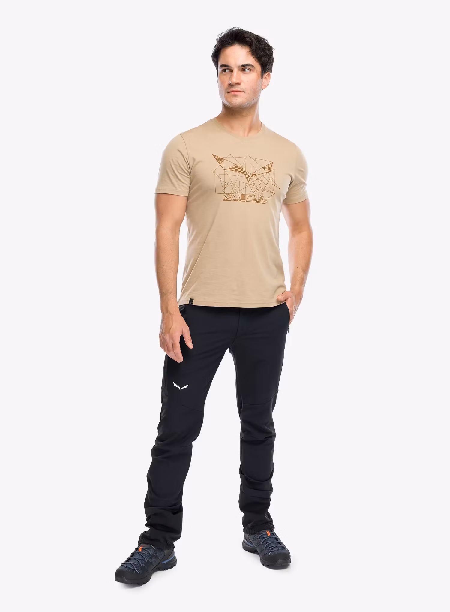 Hlače za plezanje Salewa Agner Orval 3 Durastretch Regular Pant - black out