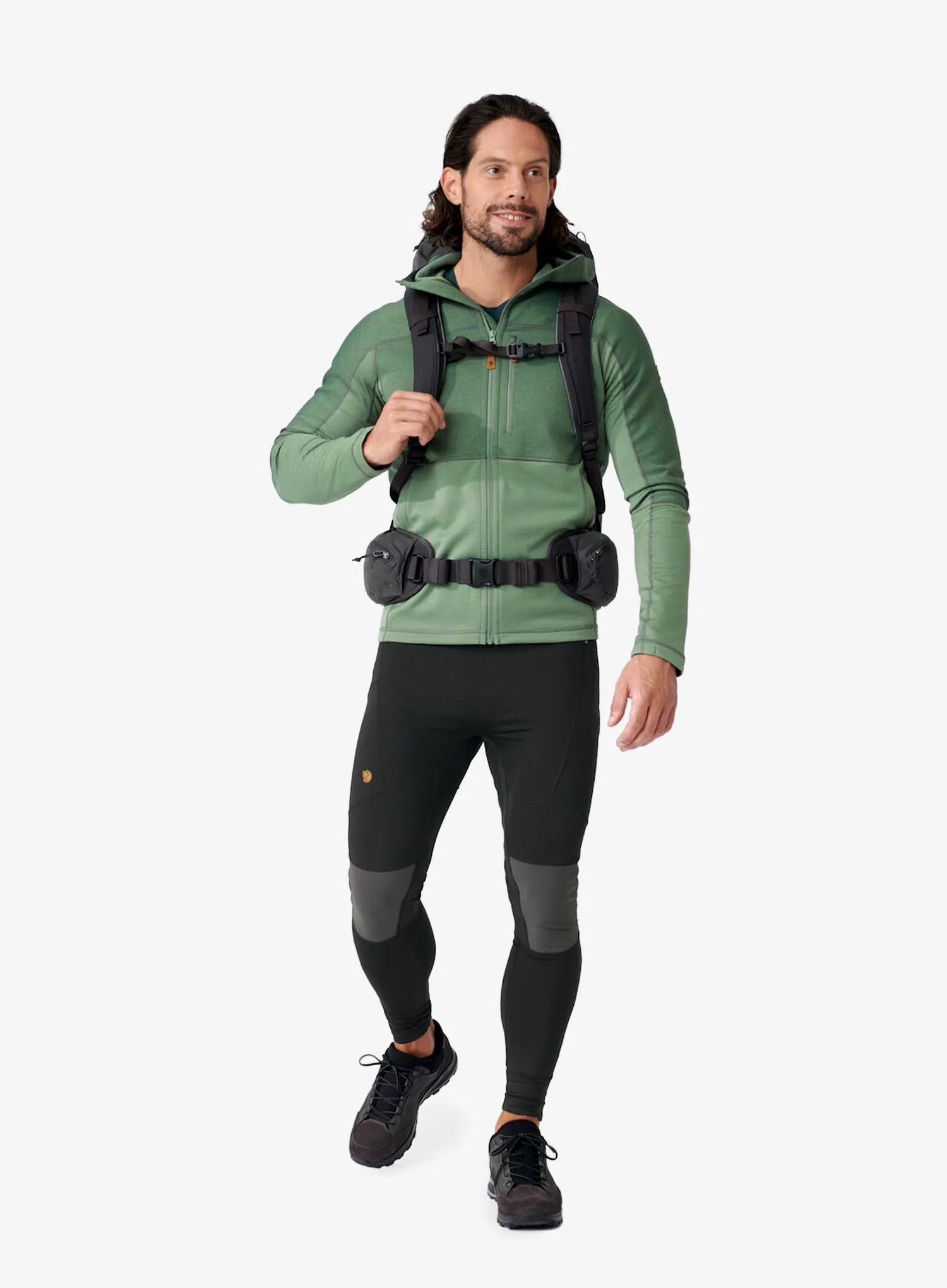 Hlače Fjallraven Abisko Trekking Tights Pro - black/iron grey