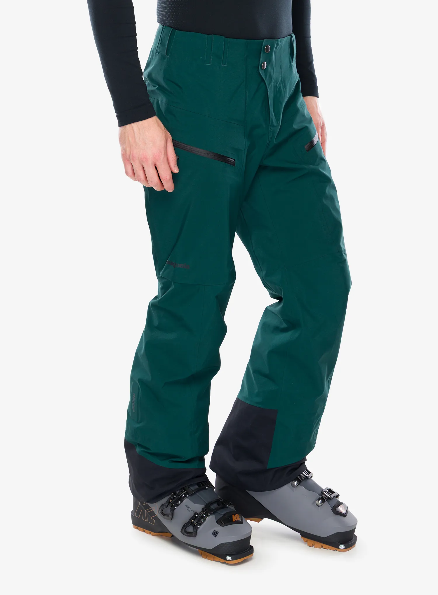 GORE TEX hlače Patagonia PowSlayer Pants - cascade green