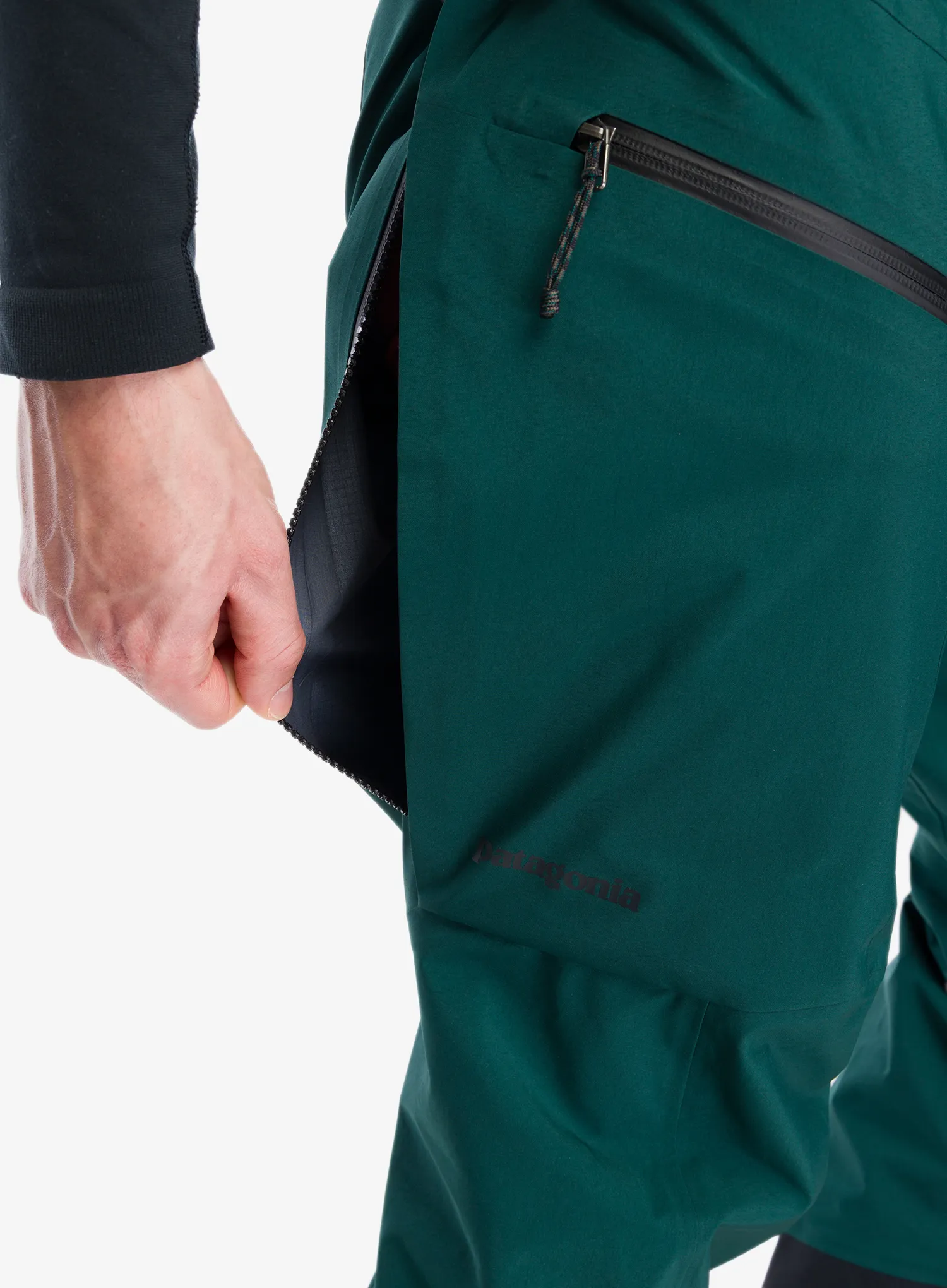 GORE TEX hlače Patagonia PowSlayer Pants - cascade green