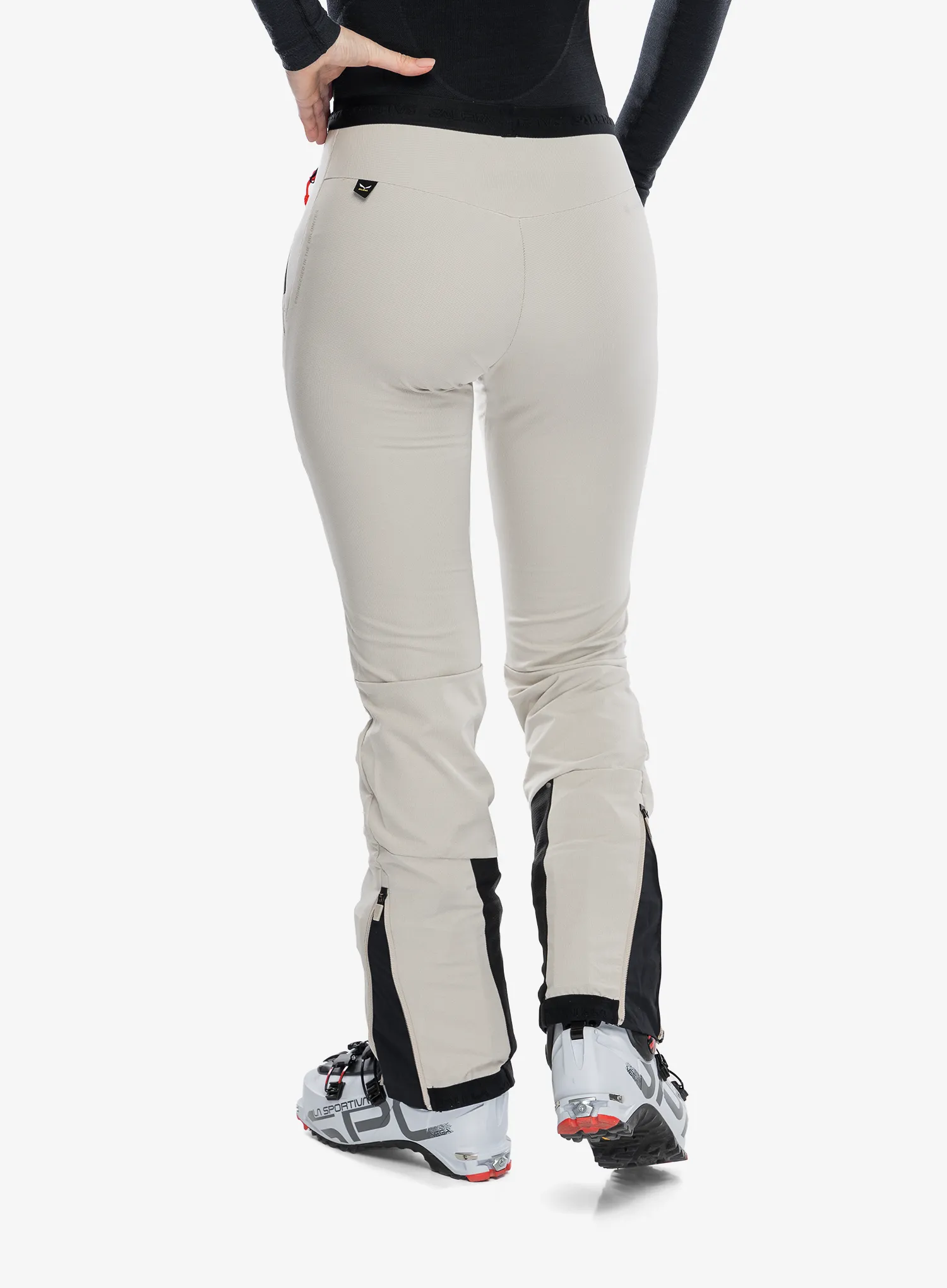 Ženske pohodniške hlače Salewa Sella DST Light Pants - oatmeal/black out