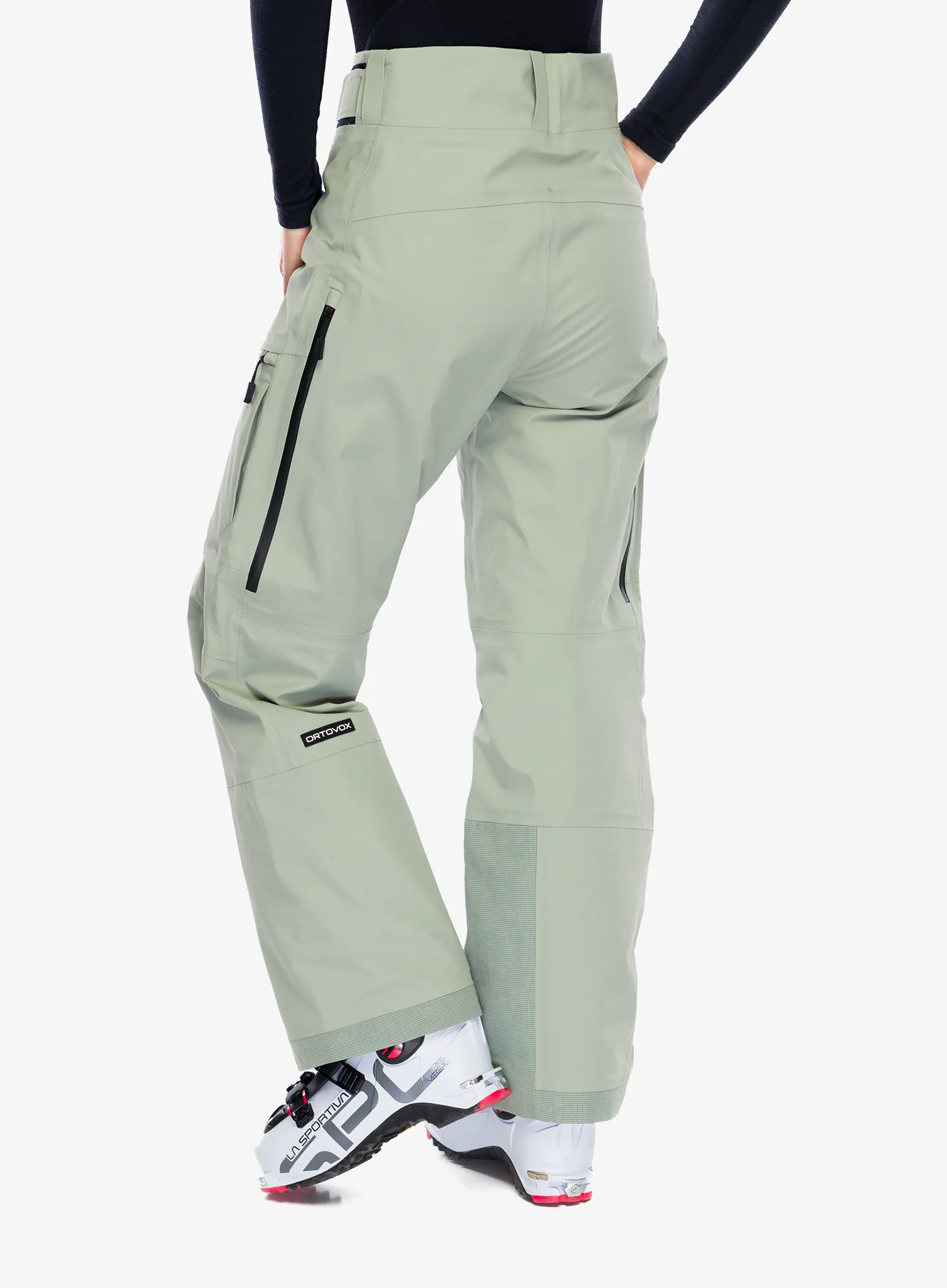Ženske smučarske hlače Ortovox Ravine Free 3L Pants - green sage