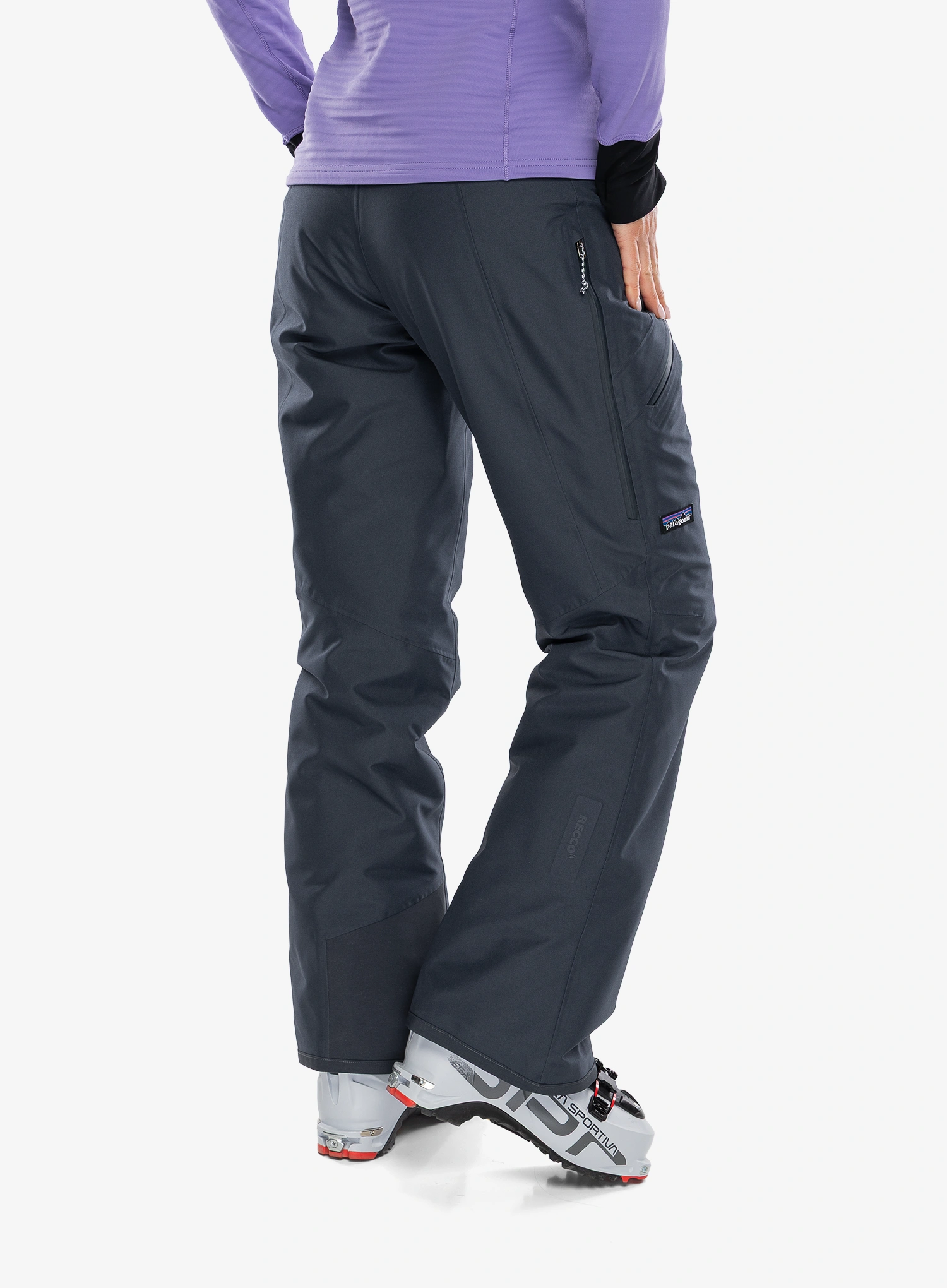 Ženske smučarske hlače Patagonia Insulated Powder Town Pants - smolder blue