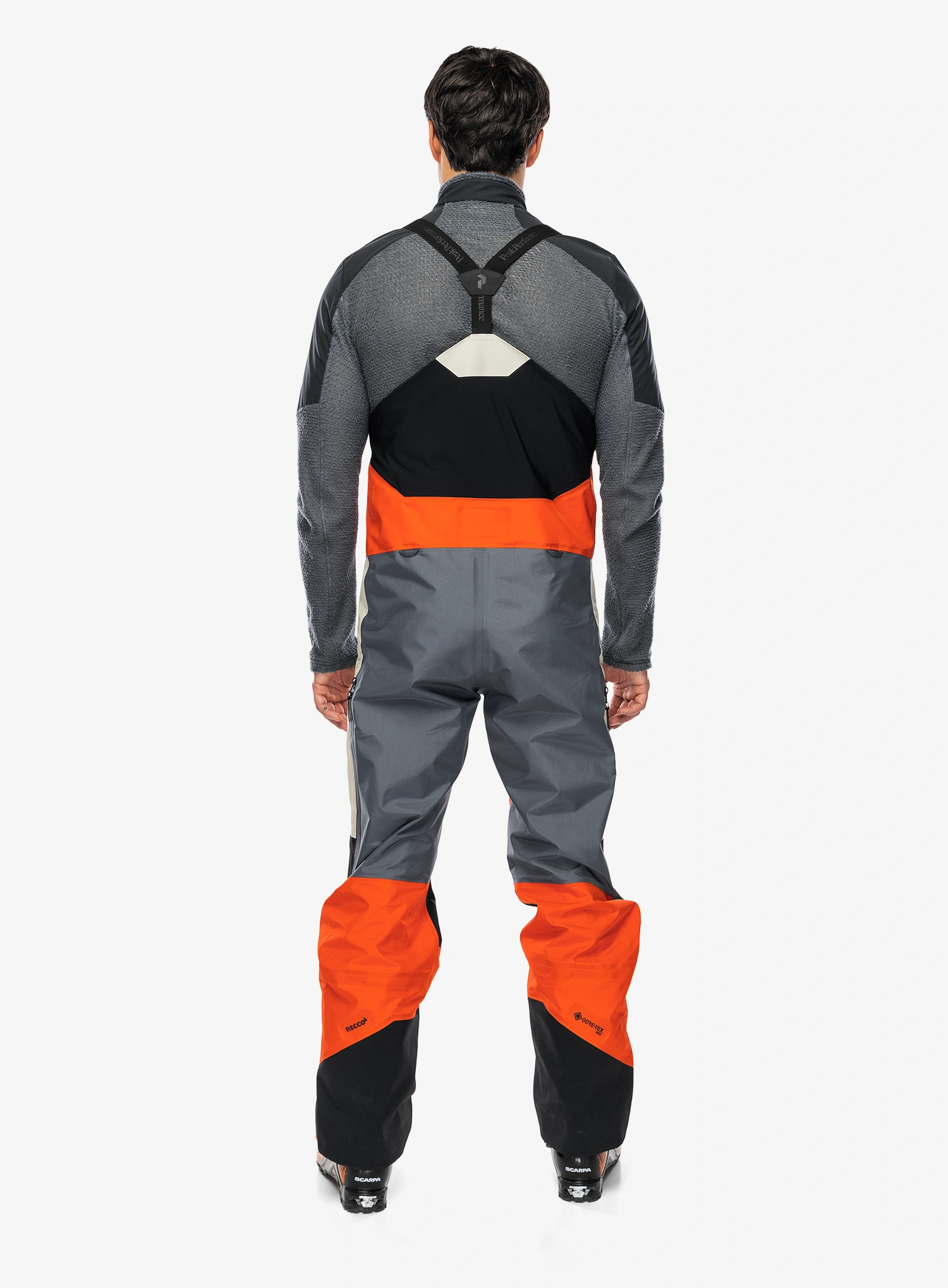 Smučarske hlače Peak Performance Vertical GORE-TEX Pro Bib Pants - solar burst/sand fog