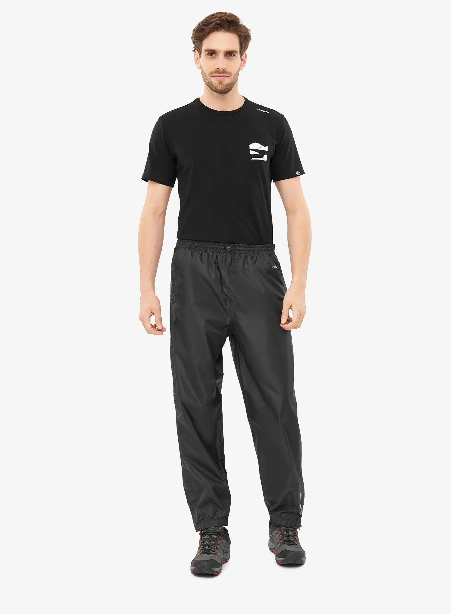 Nepremočljive hlače Viking Rainier Full Zip - black
