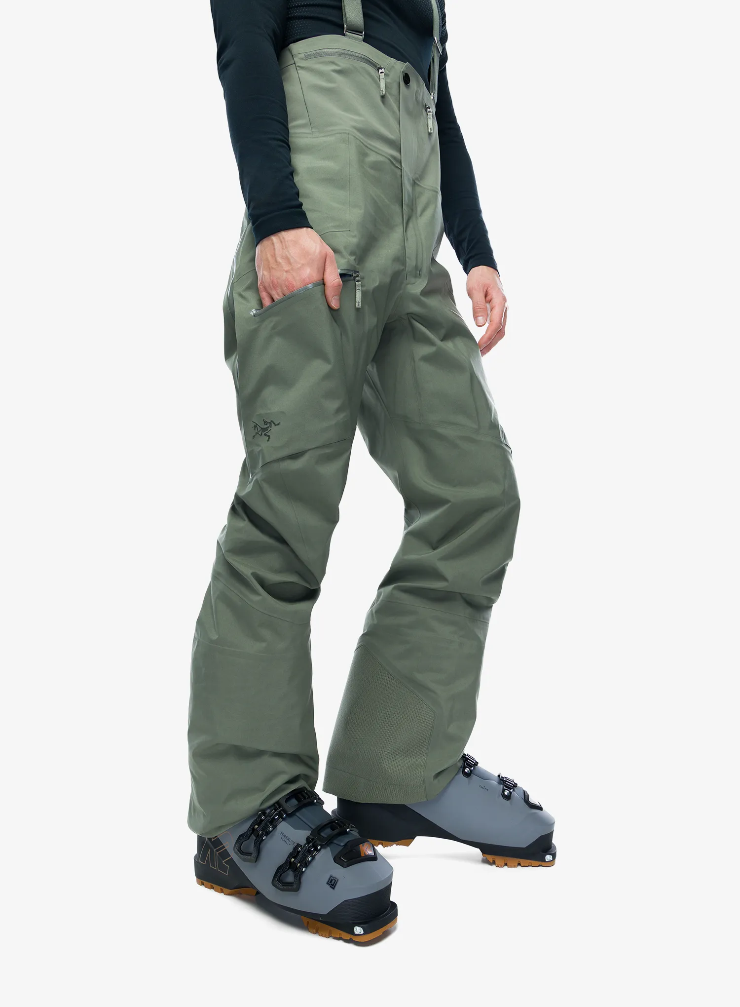 Nepremočljive hlače Arcteryx Rush Bib - forage