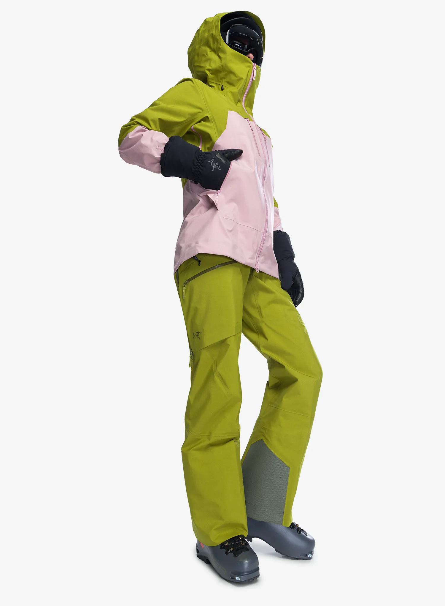 Ženske pohodniške hlače Arcteryx Rush Bib Pant - olive moss