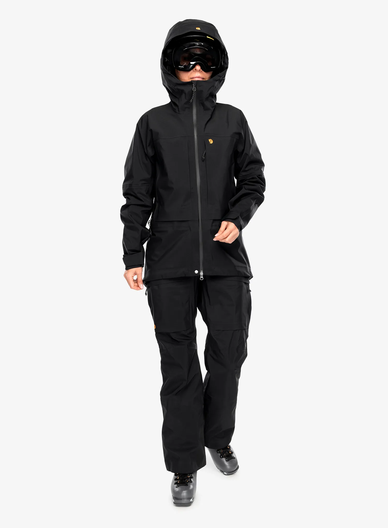 Ženske nepremočljive hlače Fjallraven Bergtagen GTX Touring Trs - black/black