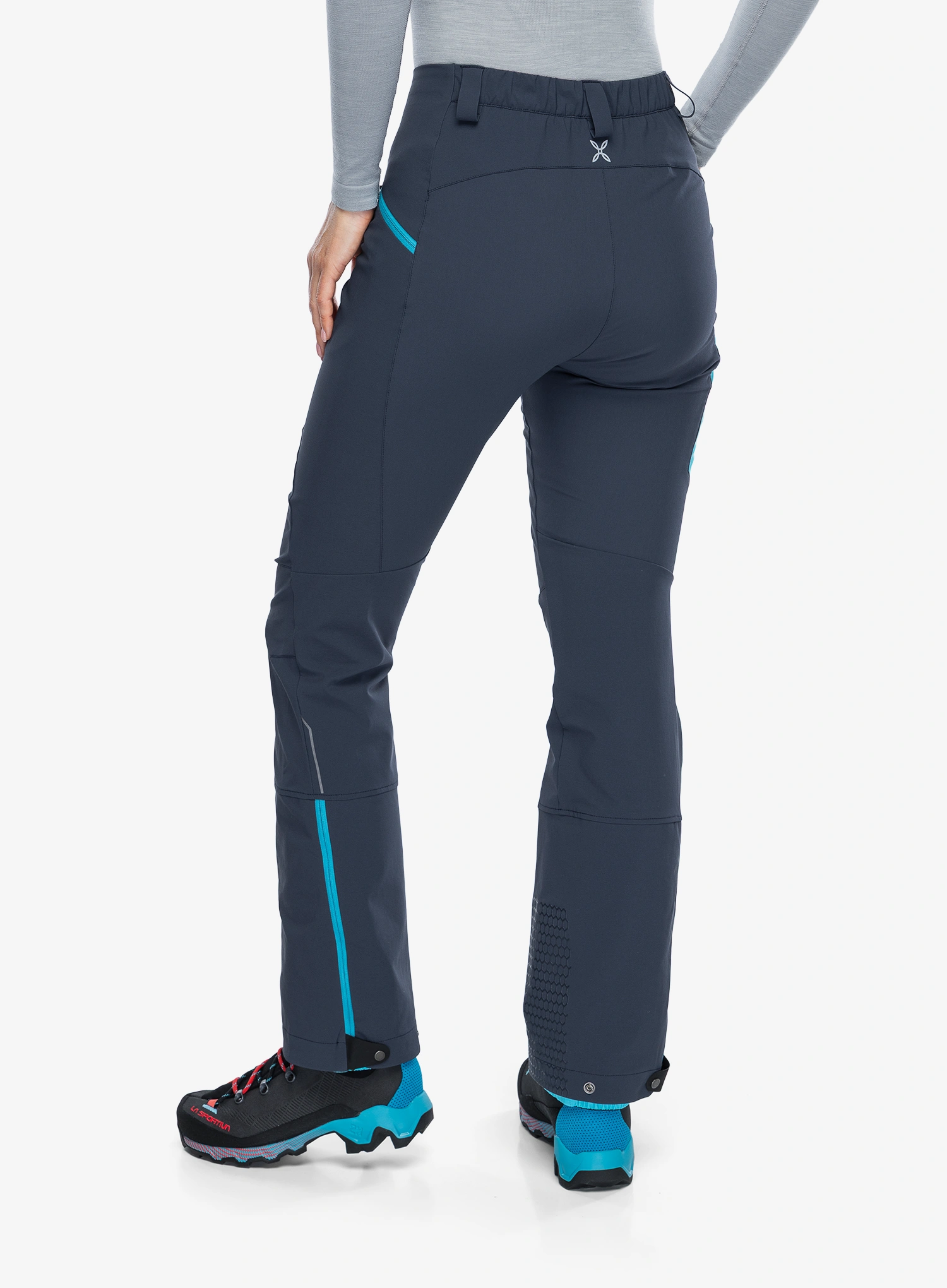 Ženske softshell hlače Montura Trace Light Pants - graphite blue/turquoise