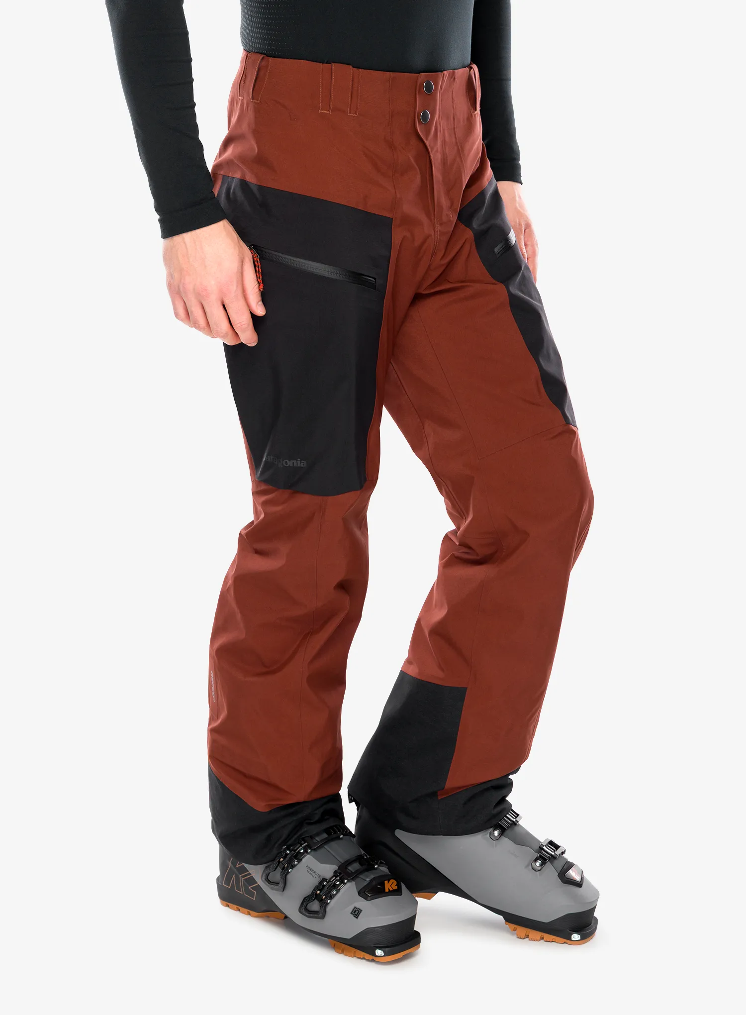 GORE TEX hlače Patagonia PowSlayer Pants - dried vanilla