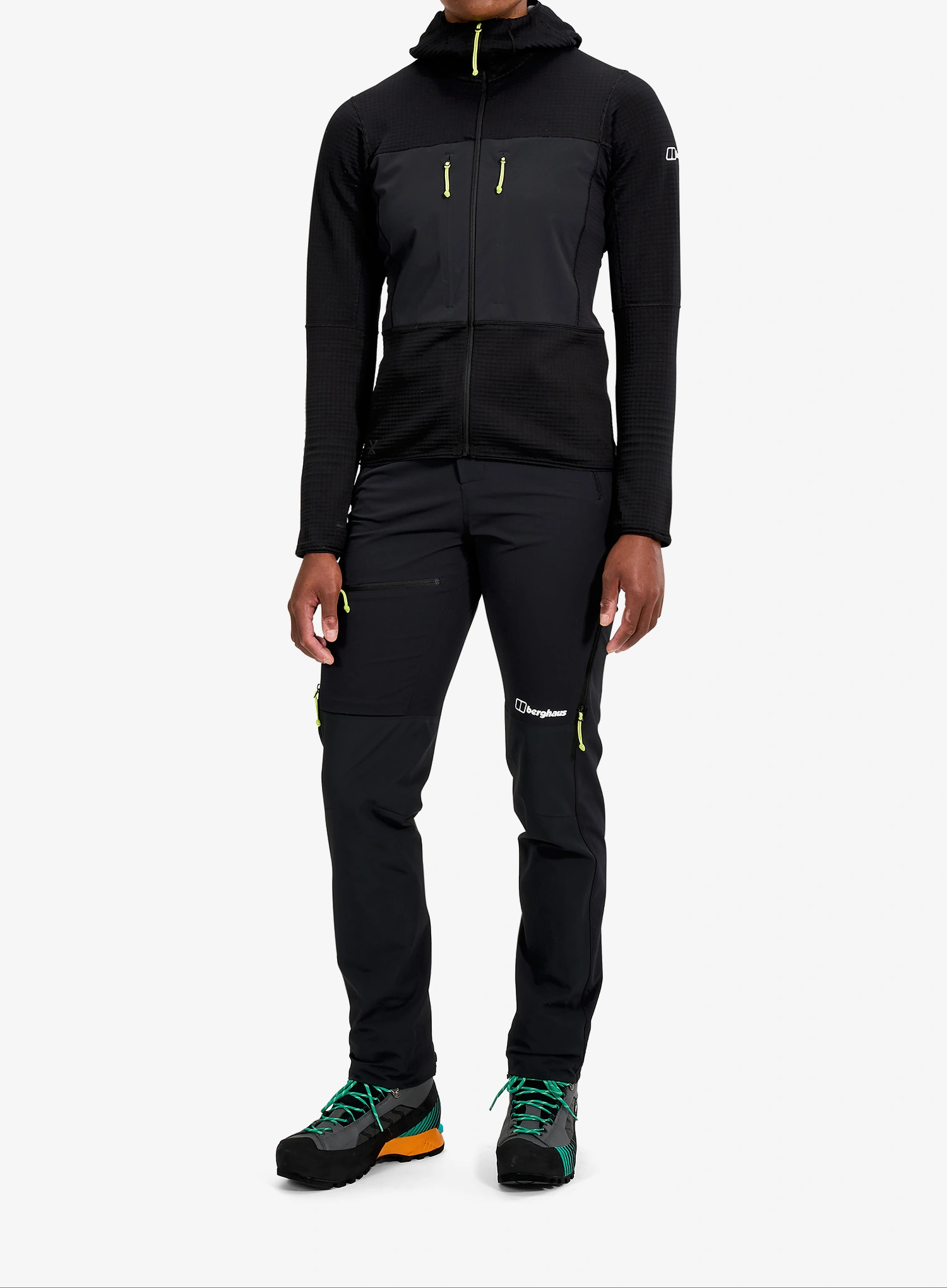 Ženske softshell hlače Berghaus MTN Guide Alpine Pant - black/blk