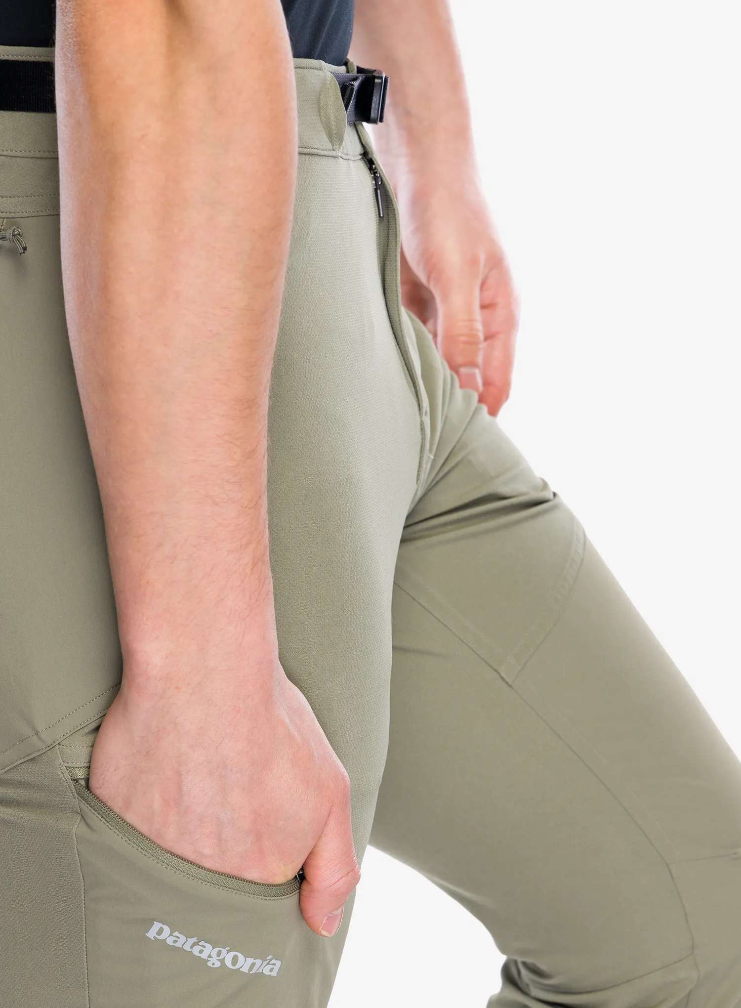 Softshell hlače Patagonia Terravia Alpine Pants - river rock green